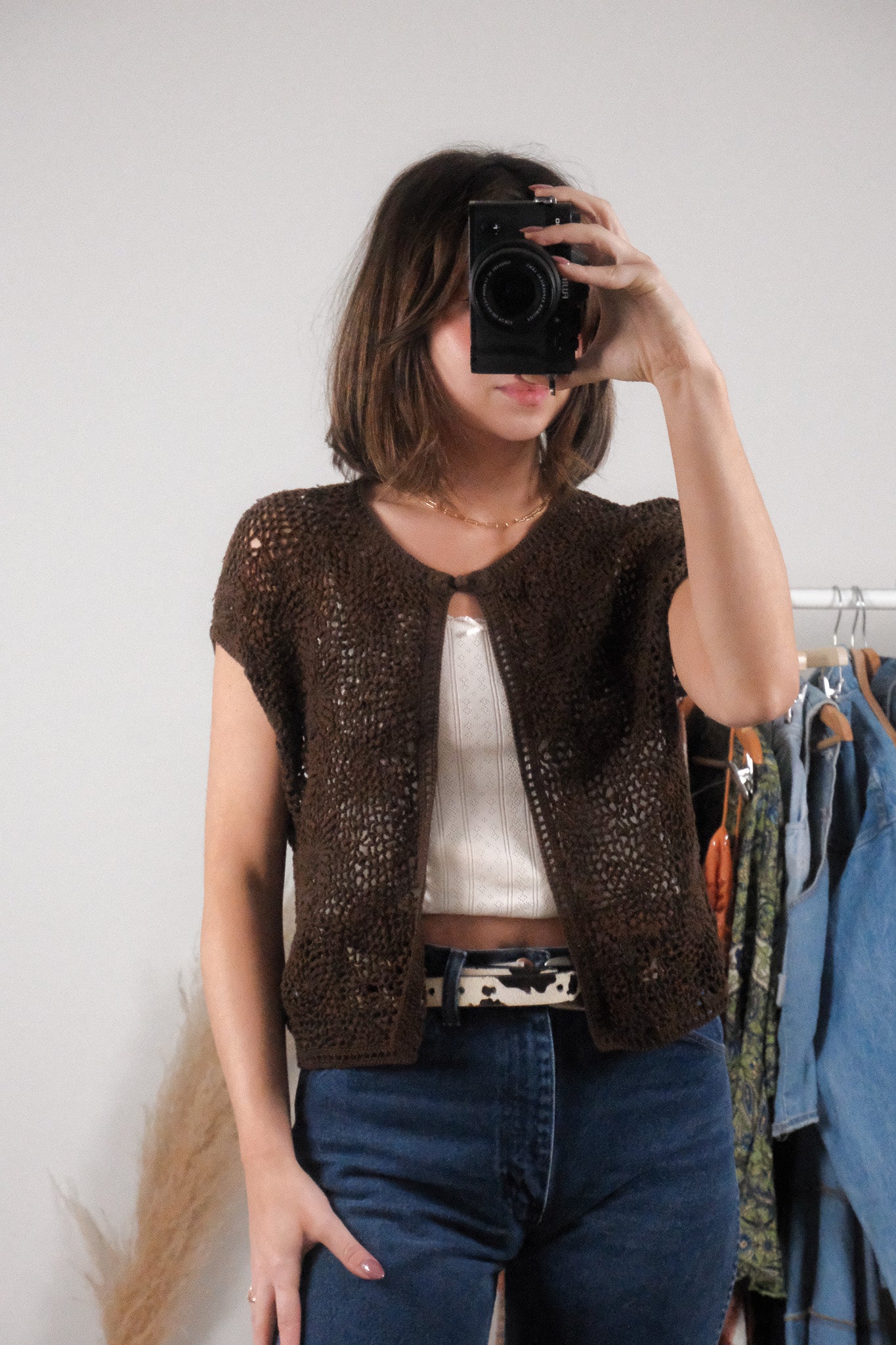 Vintage x Crochet Clasp Cardigan (M)