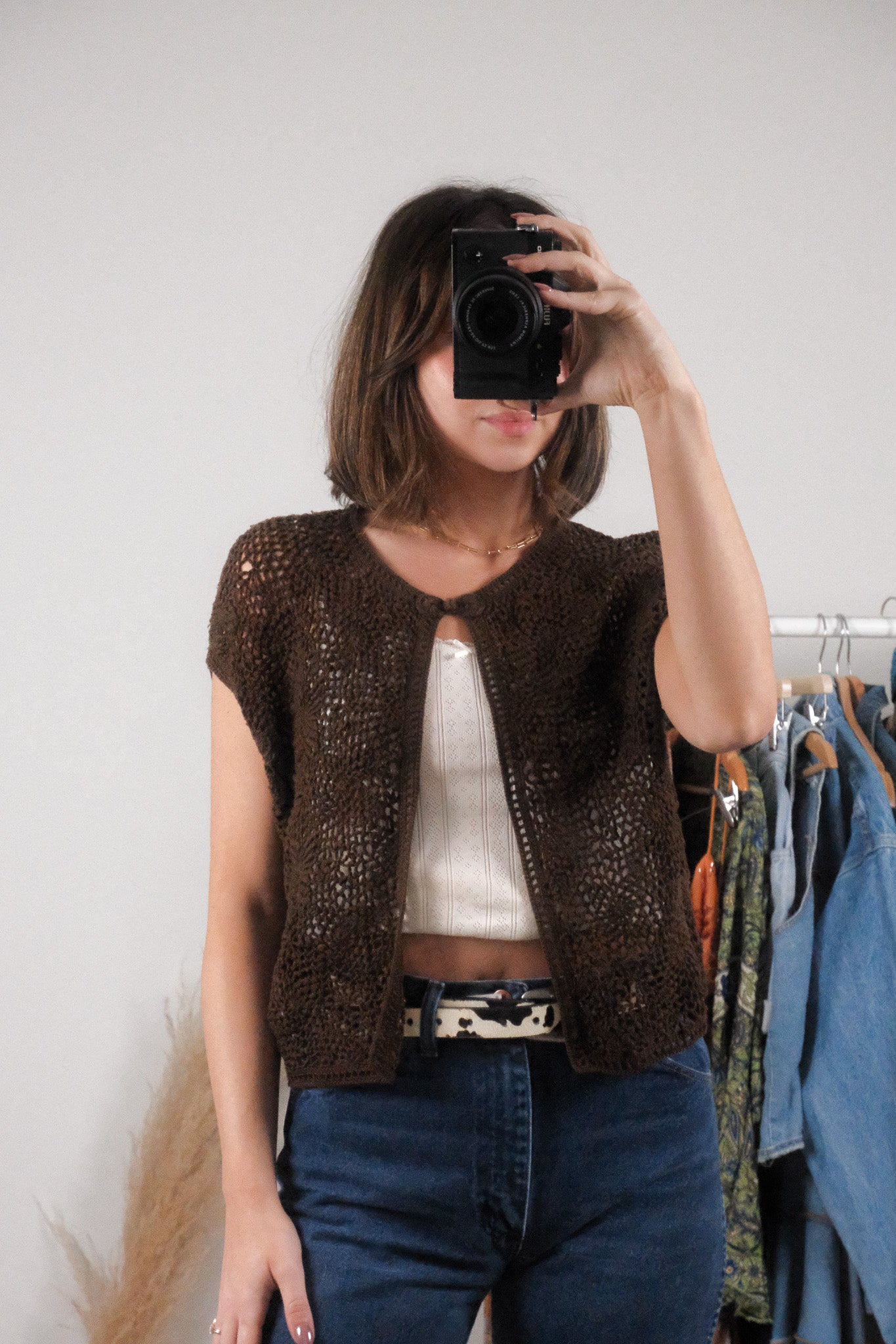 Vintage x Crochet Clasp Cardigan (M)