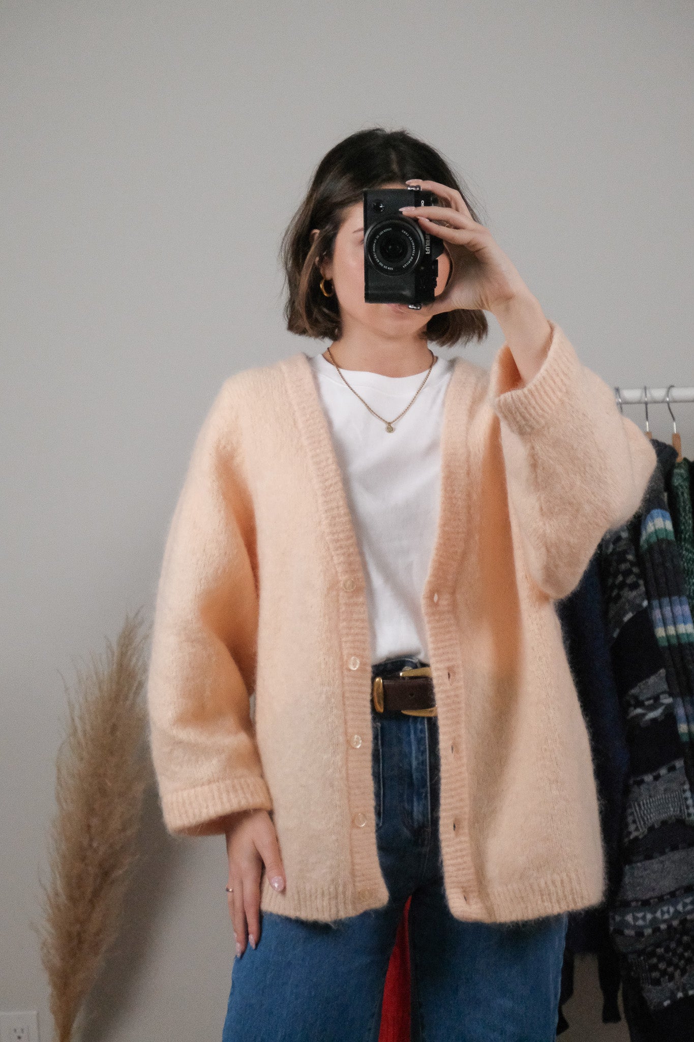 American Vintage x Mohair Blend Cardigan (L)