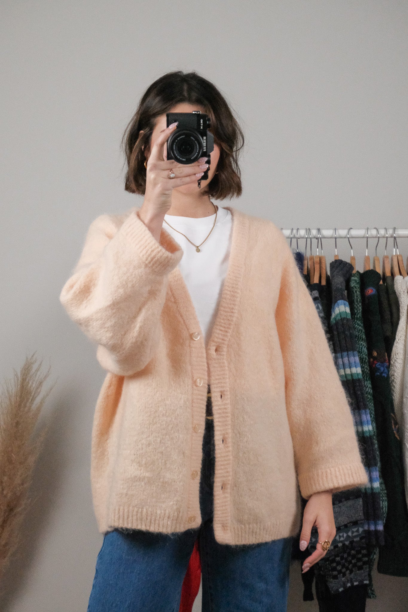 American Vintage x Mohair Blend Cardigan (L)