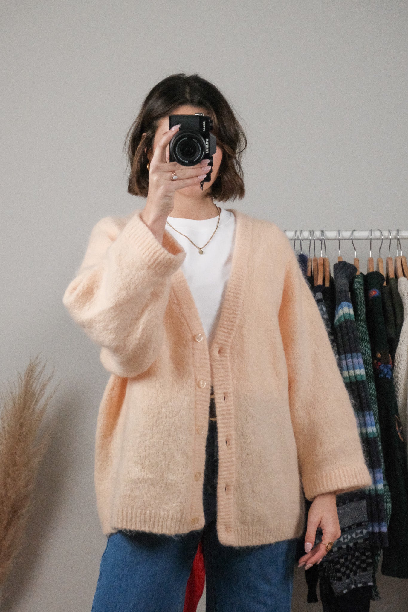 American Vintage x Mohair Blend Cardigan (L)