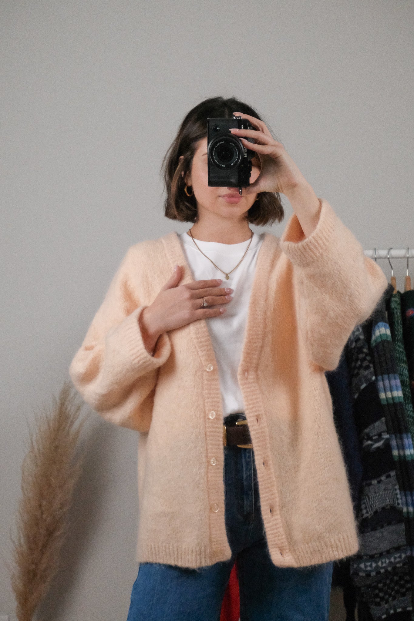 American Vintage x Mohair Blend Cardigan (L)