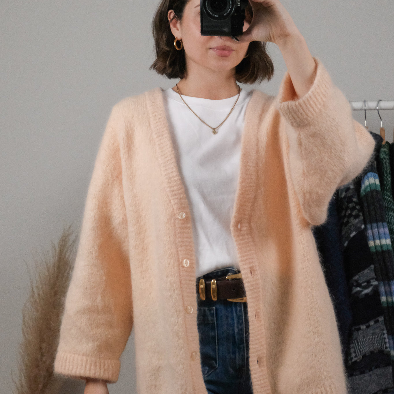 American Vintage x Mohair Blend Cardigan (L)