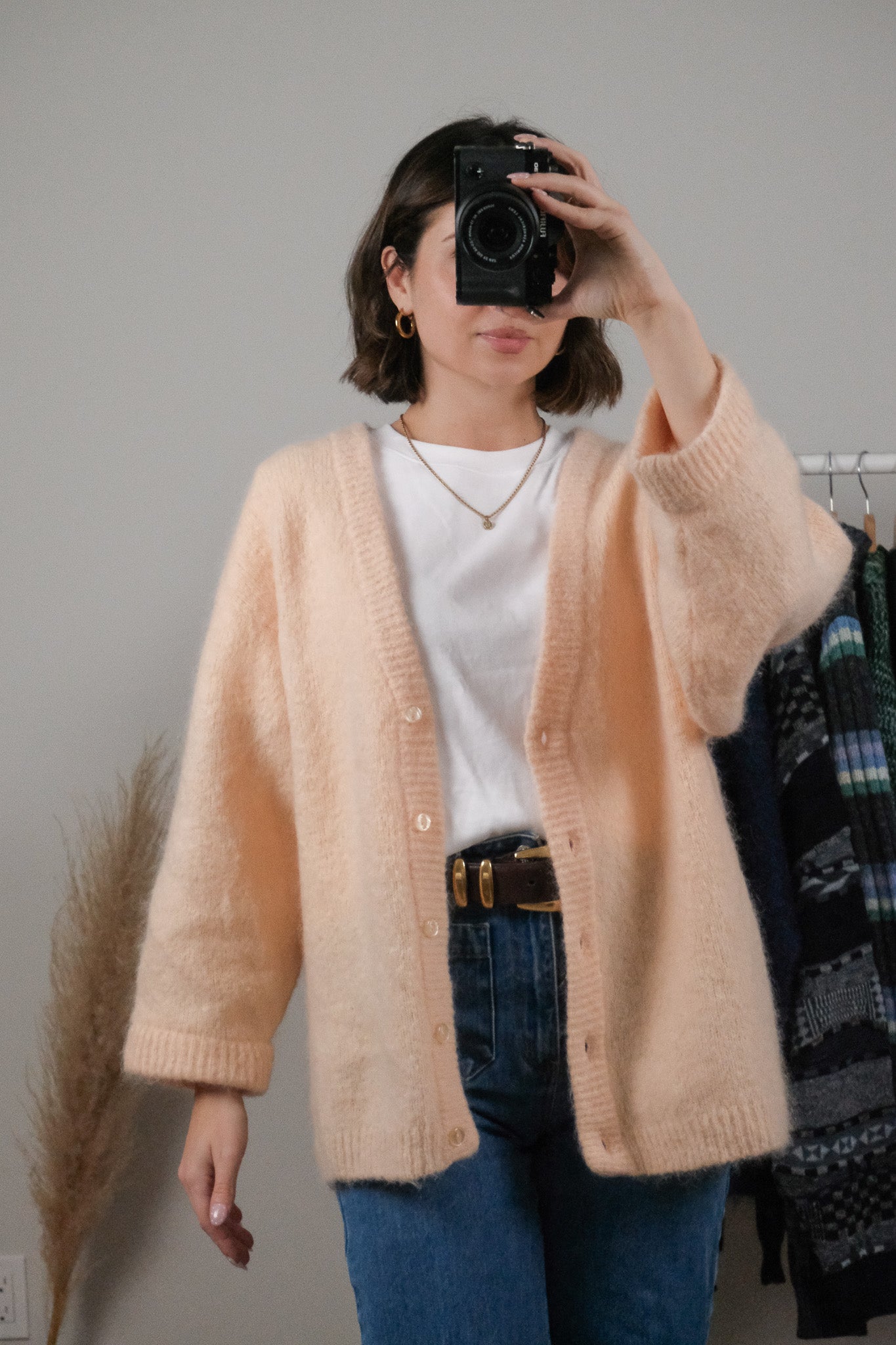 American Vintage x Mohair Blend Cardigan (L)