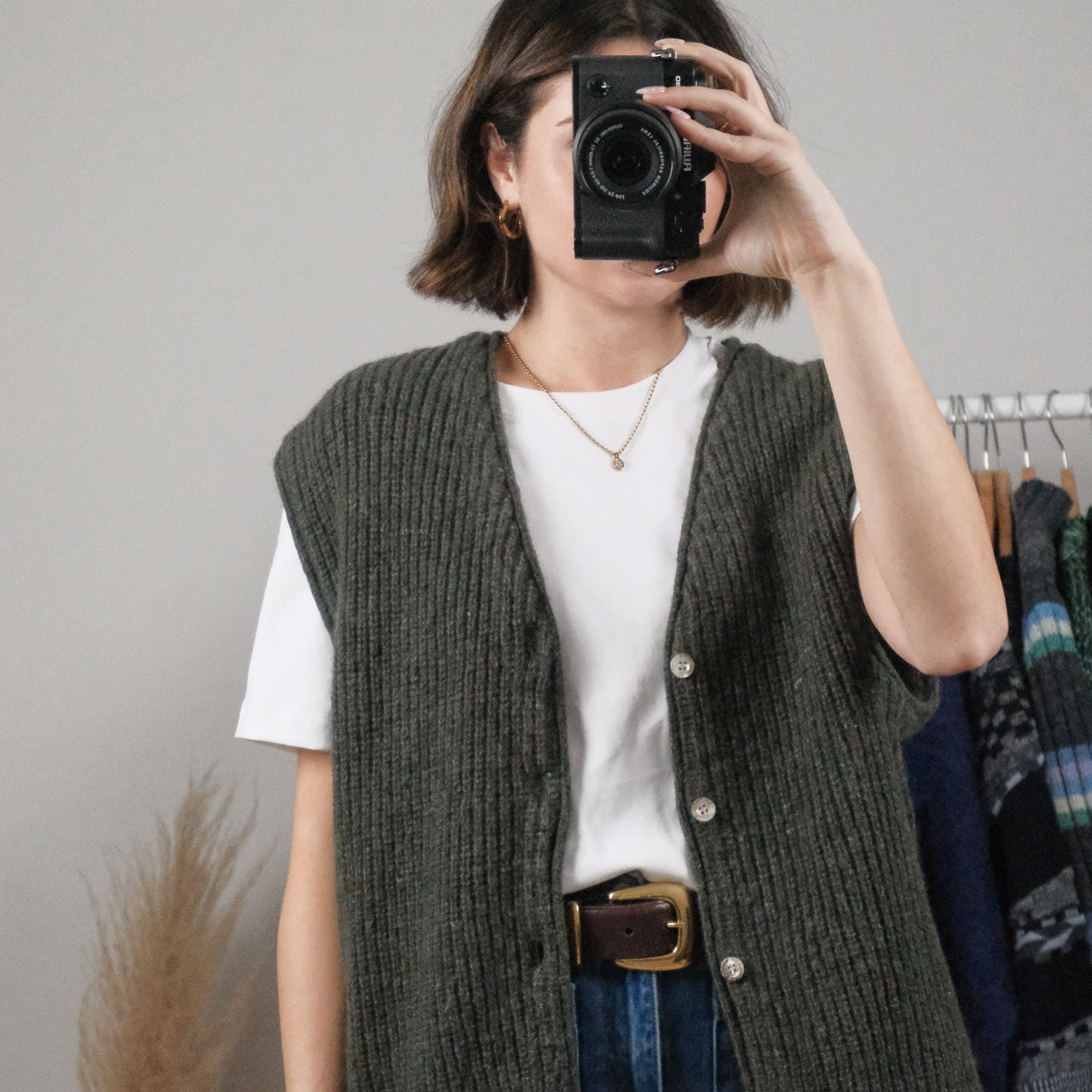 Made in Canada x Vintage x Wool Blend Chunky Vest (L/XL)