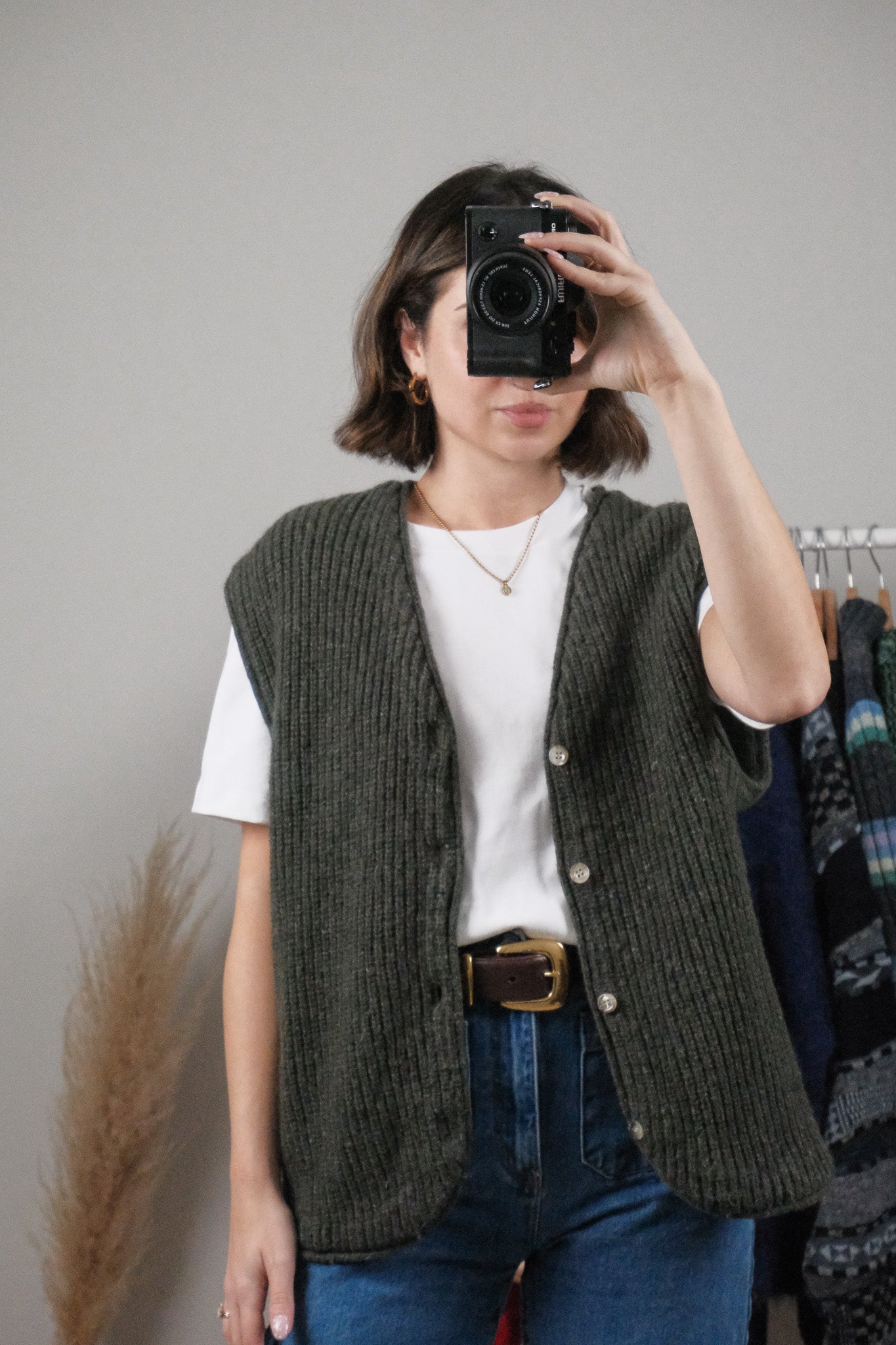 Made in Canada x Vintage x Wool Blend Chunky Vest (L/XL)