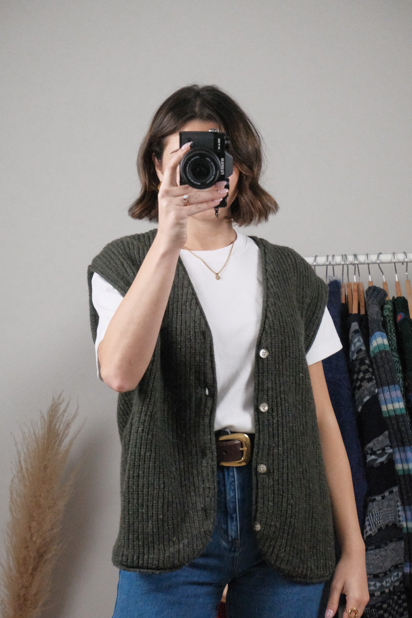 Made in Canada x Vintage x Wool Blend Chunky Vest (L/XL)