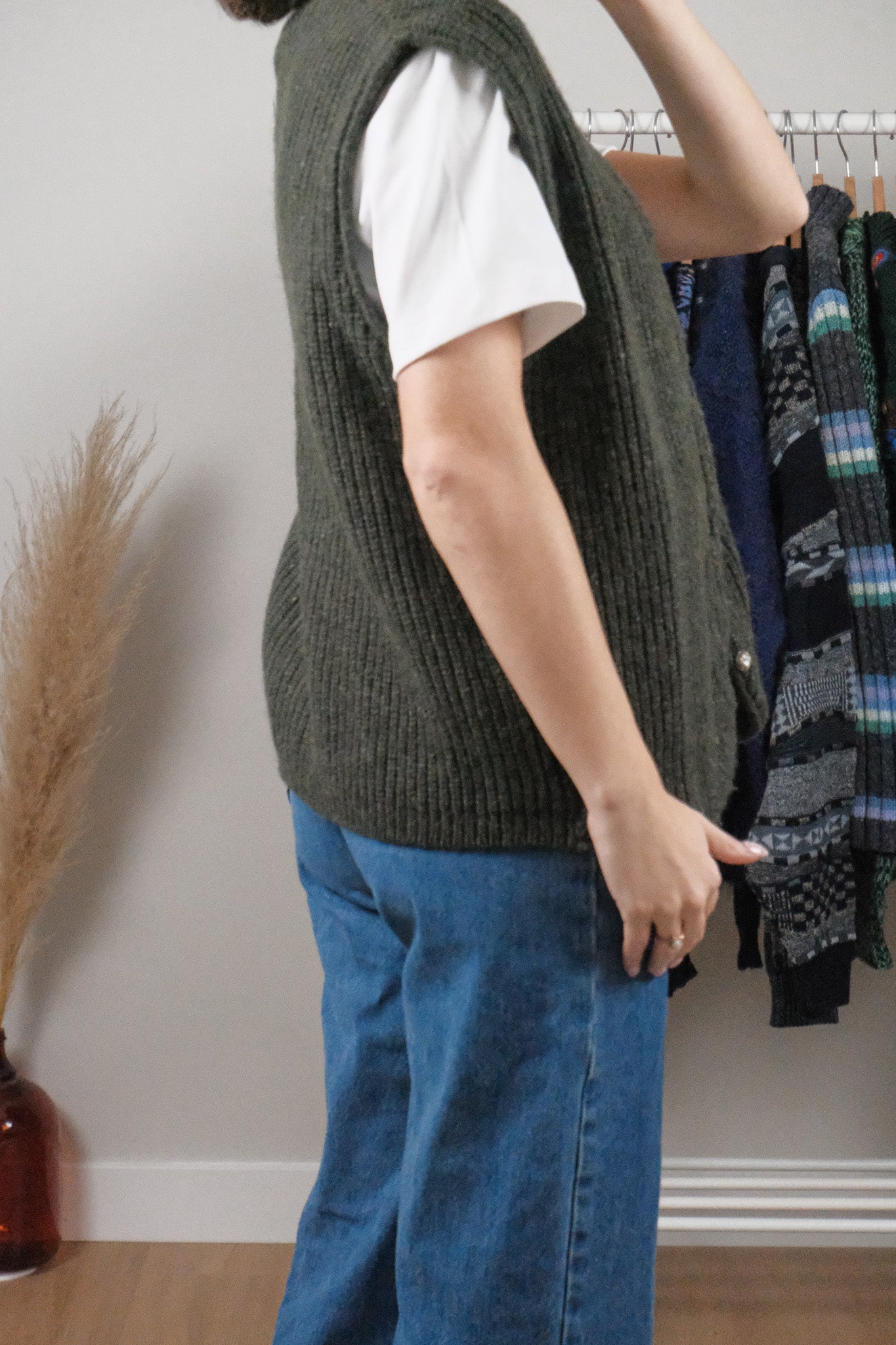 Made in Canada x Vintage x Wool Blend Chunky Vest (L/XL)