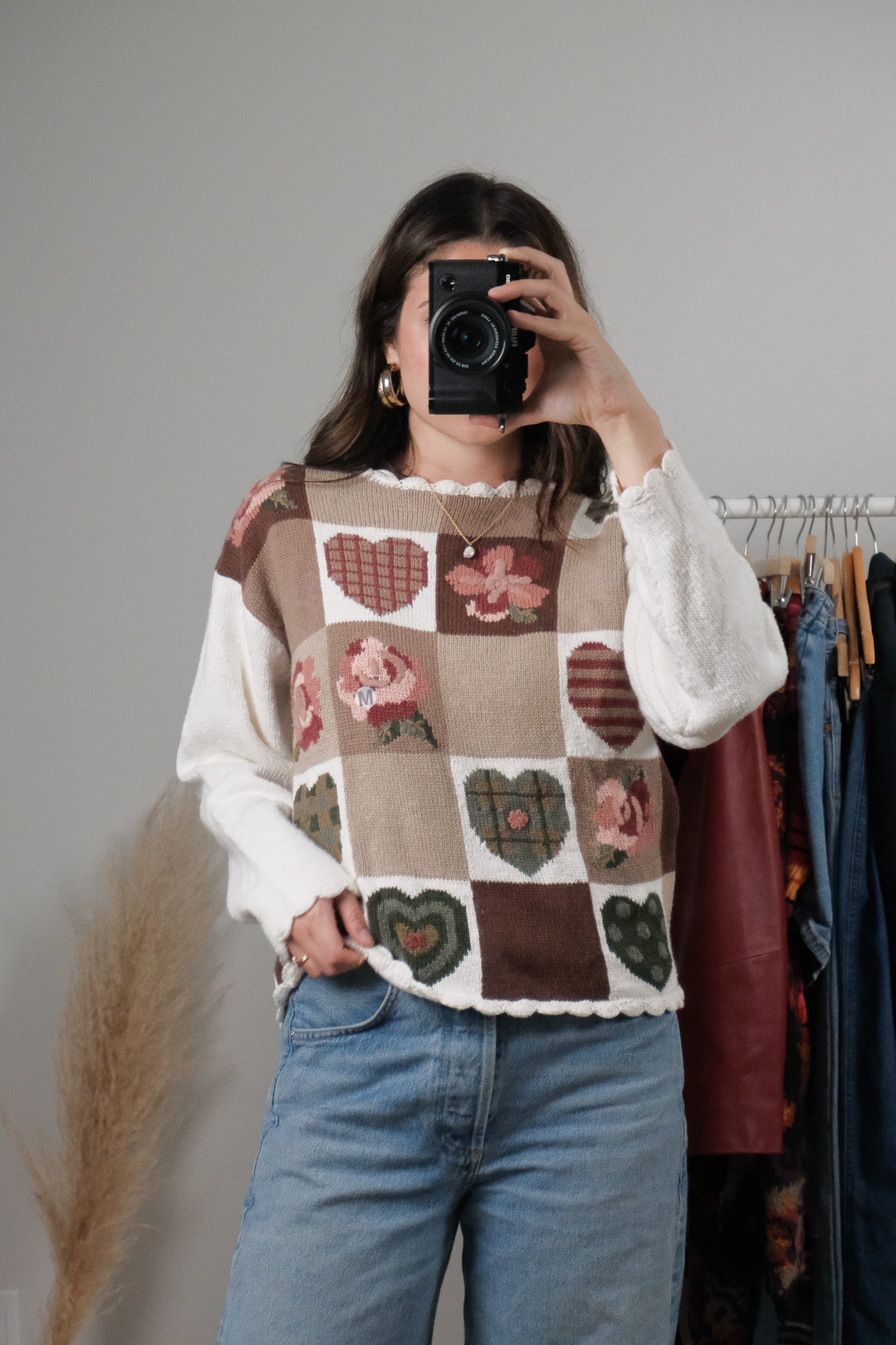 Vintage x Deadstock Embroidered Patterned Sweater (S/M)