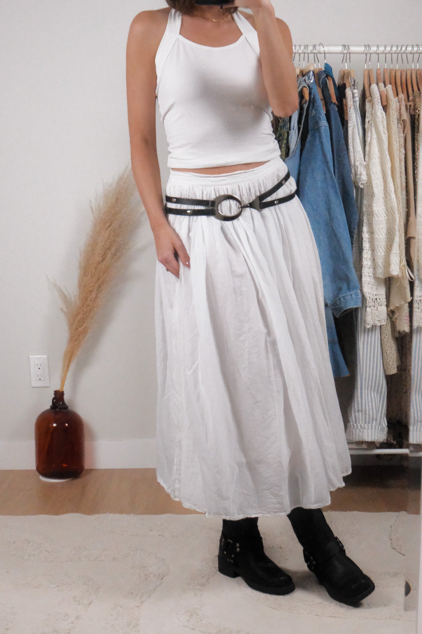 Vintage x Cotton Maxi Skirt (M-L)