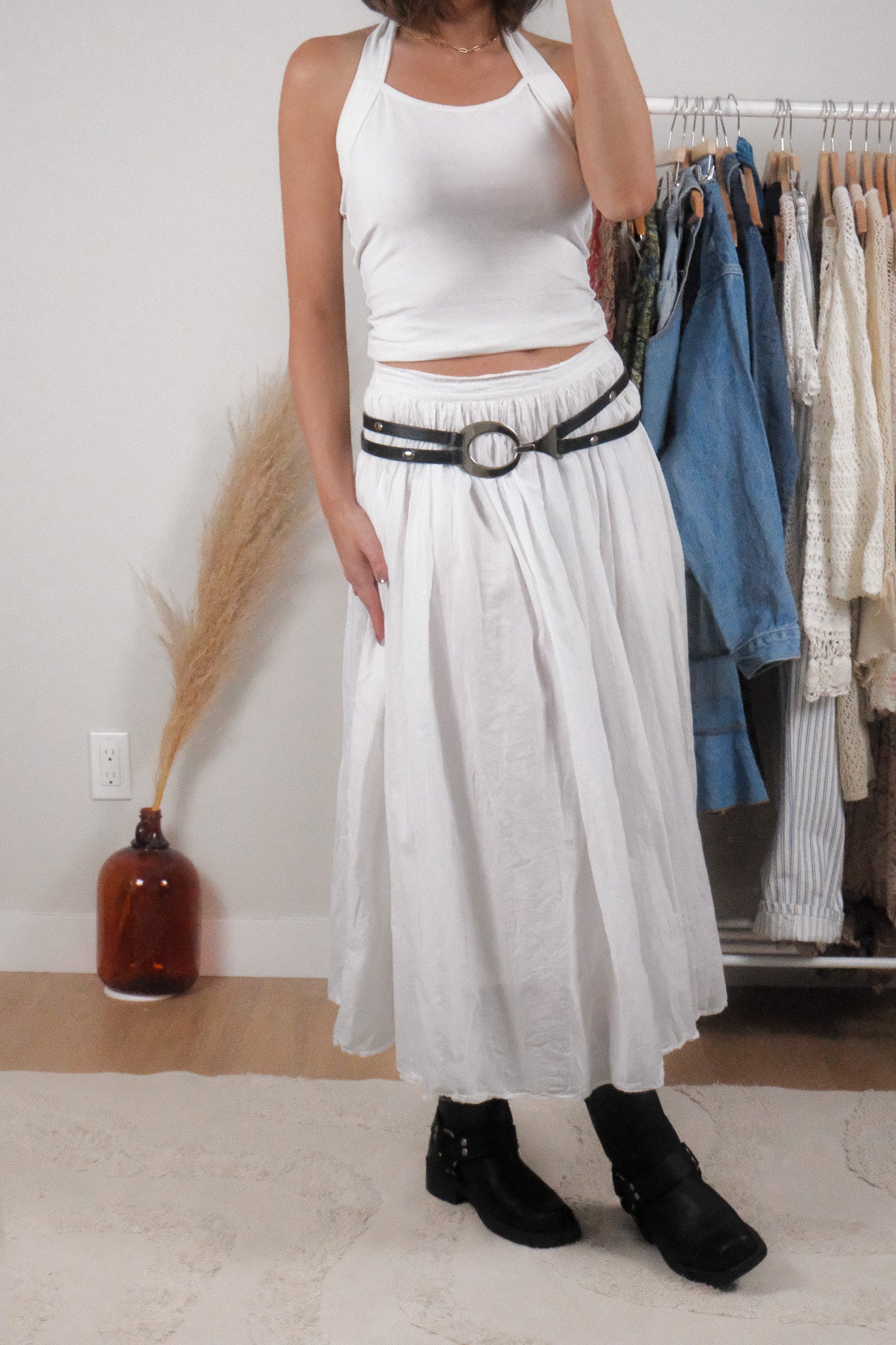 Vintage x Cotton Maxi Skirt (M-L)