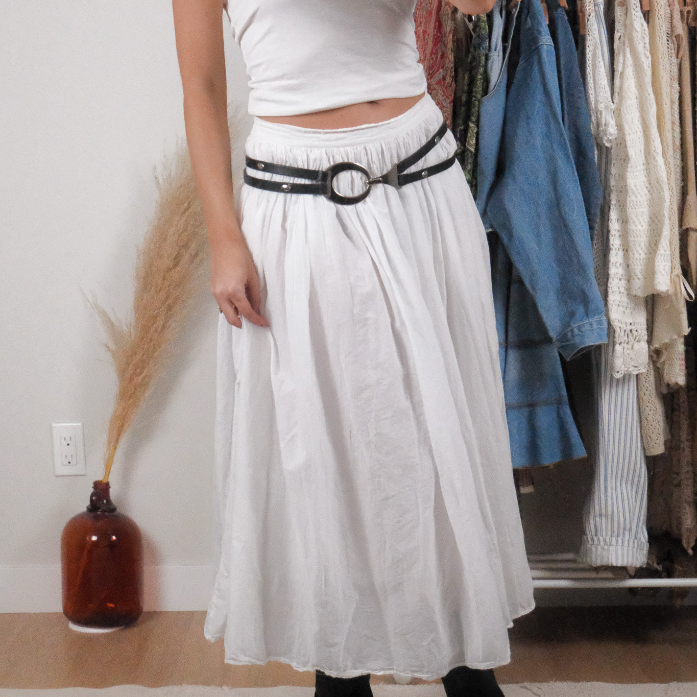 Vintage x Cotton Maxi Skirt (M-L)