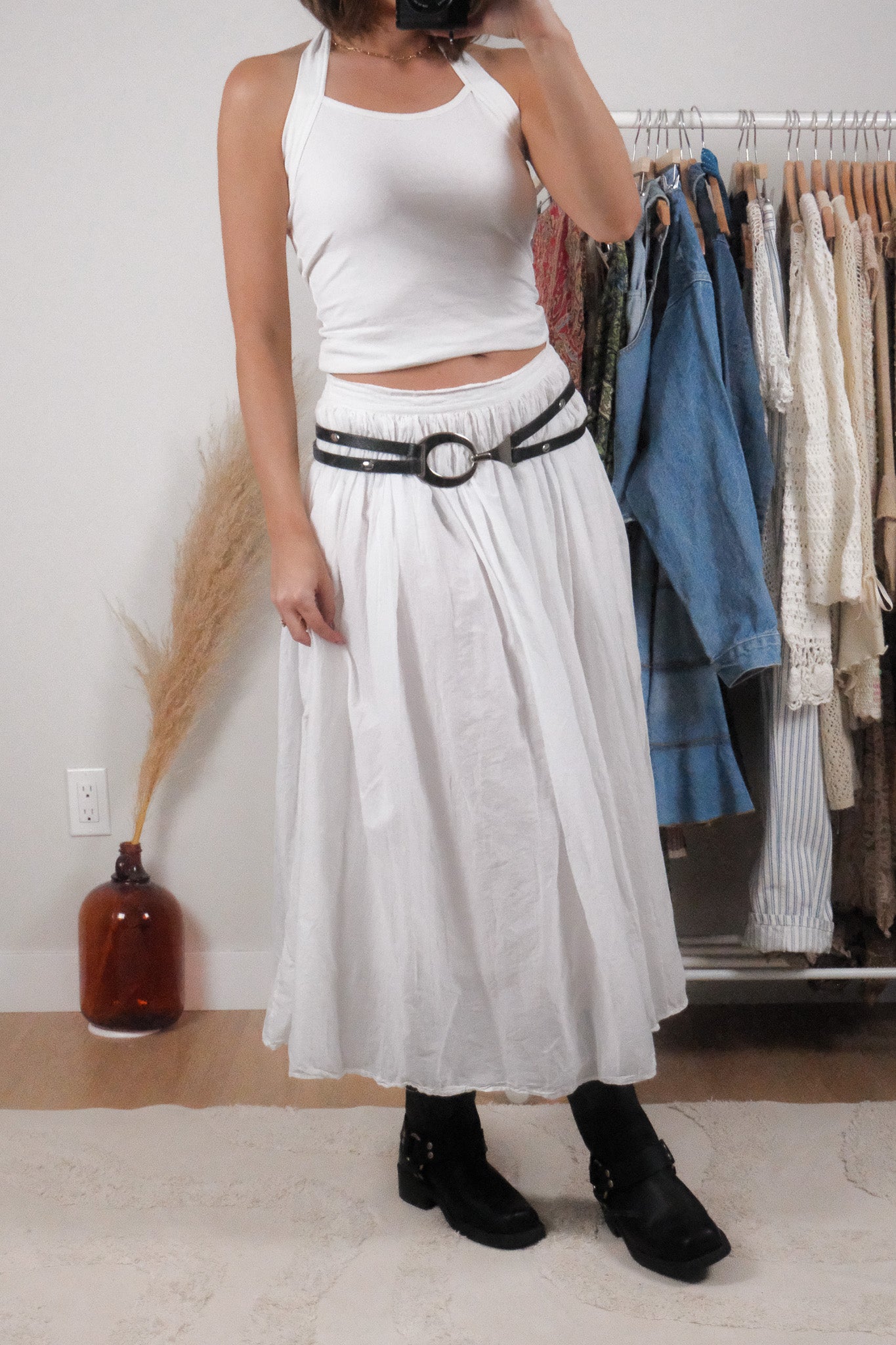 Vintage x Cotton Maxi Skirt (M-L)