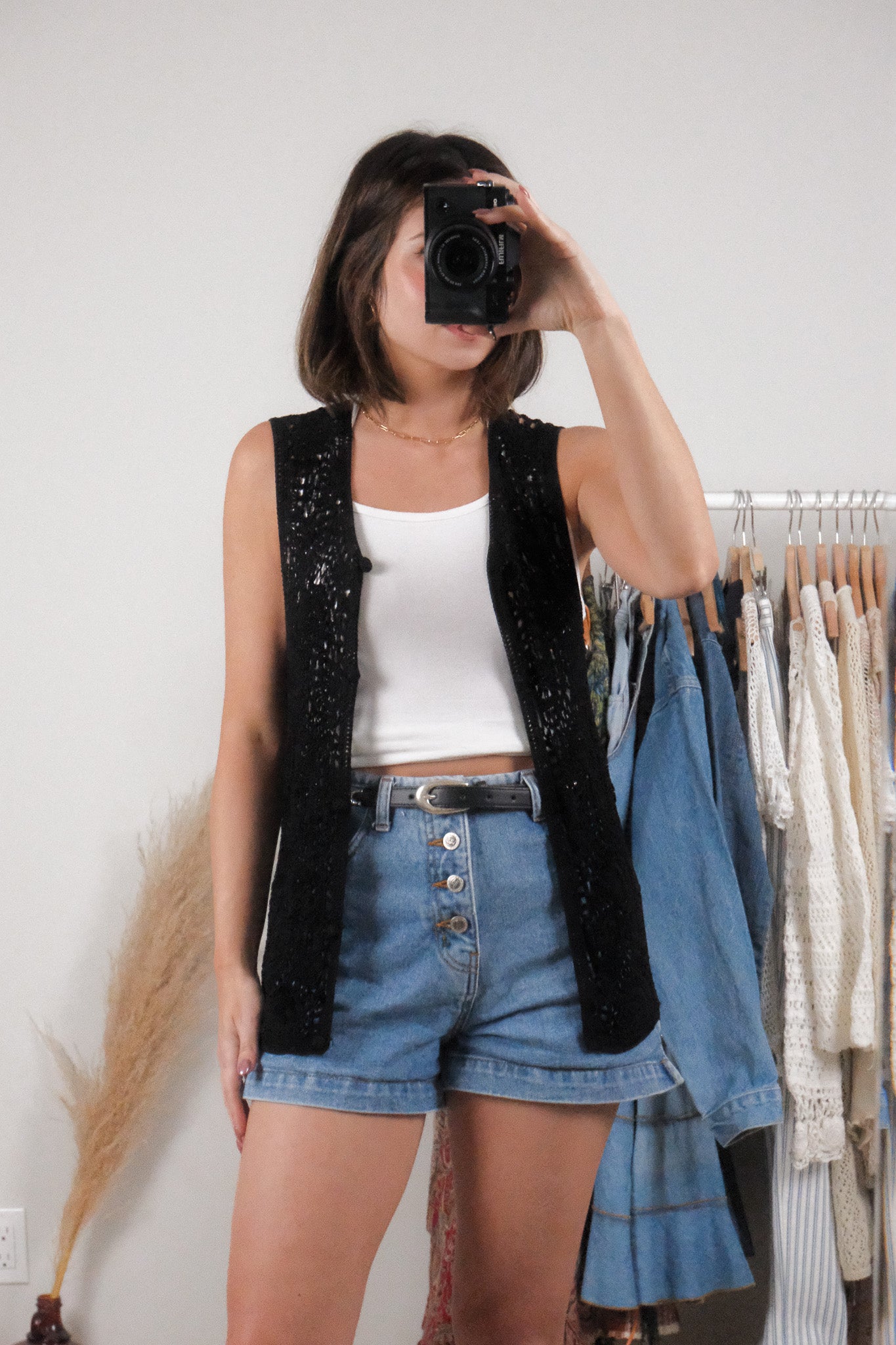 Vintage x Crochet Vest (M)
