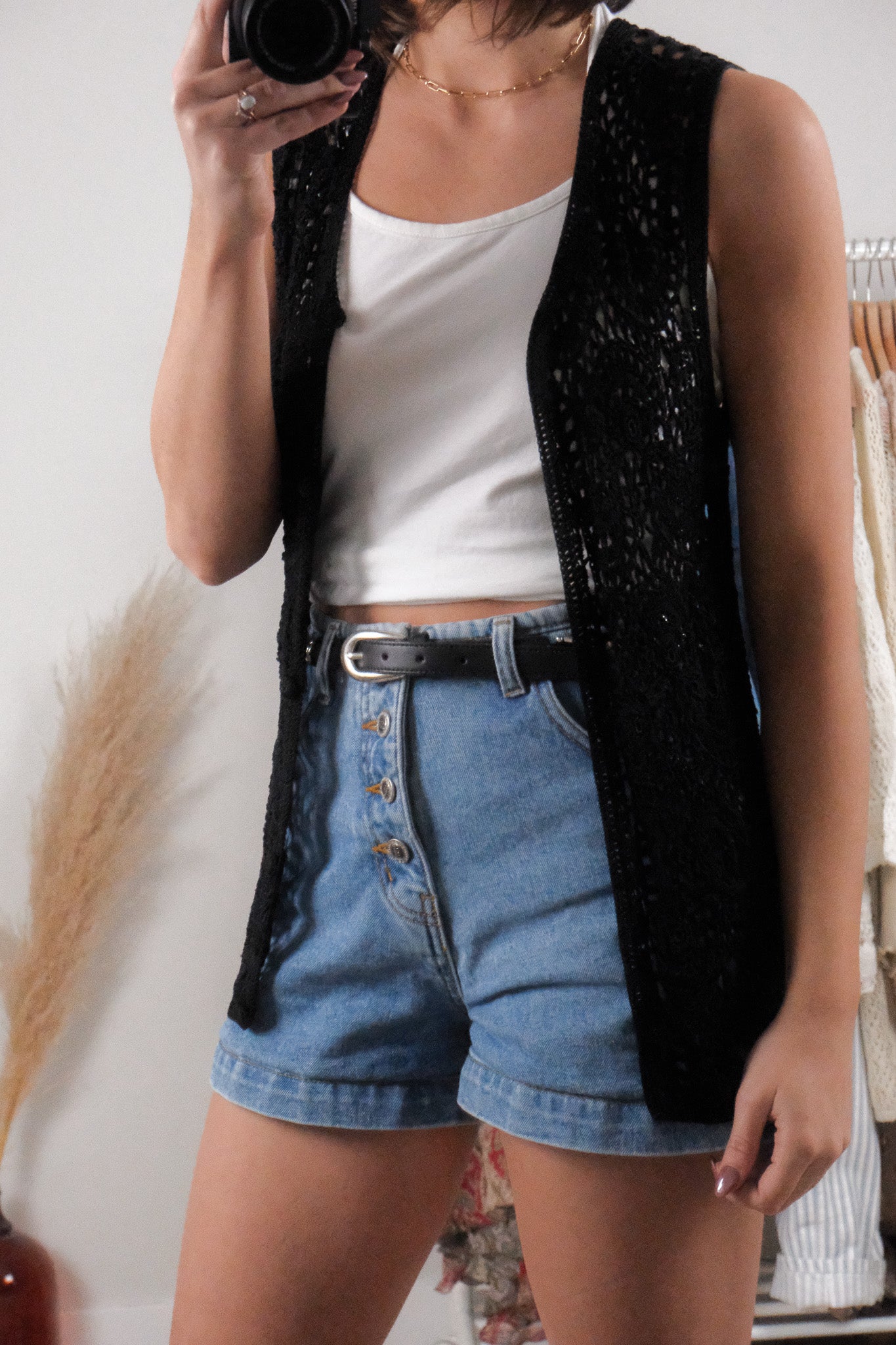 Vintage x Crochet Vest (M)