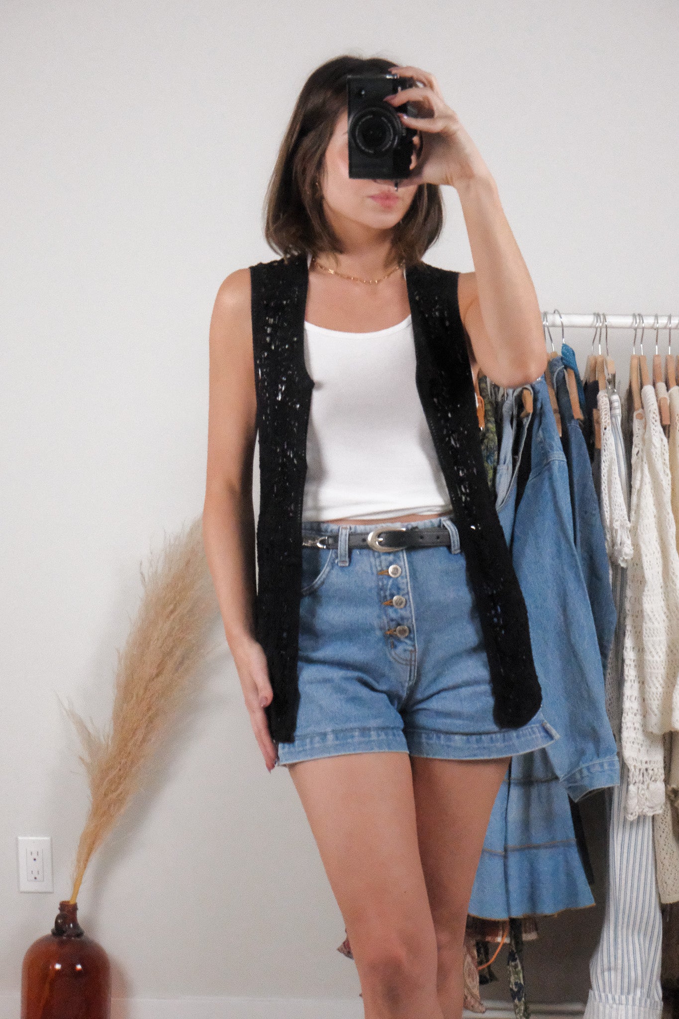 Vintage x Crochet Vest (M)
