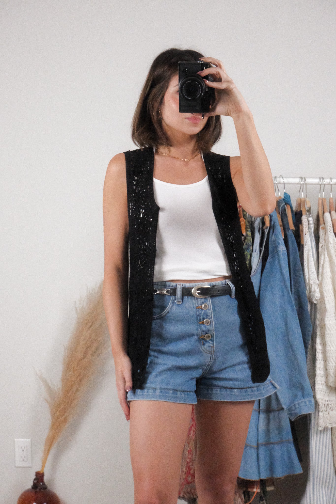 Vintage x Crochet Vest (M)