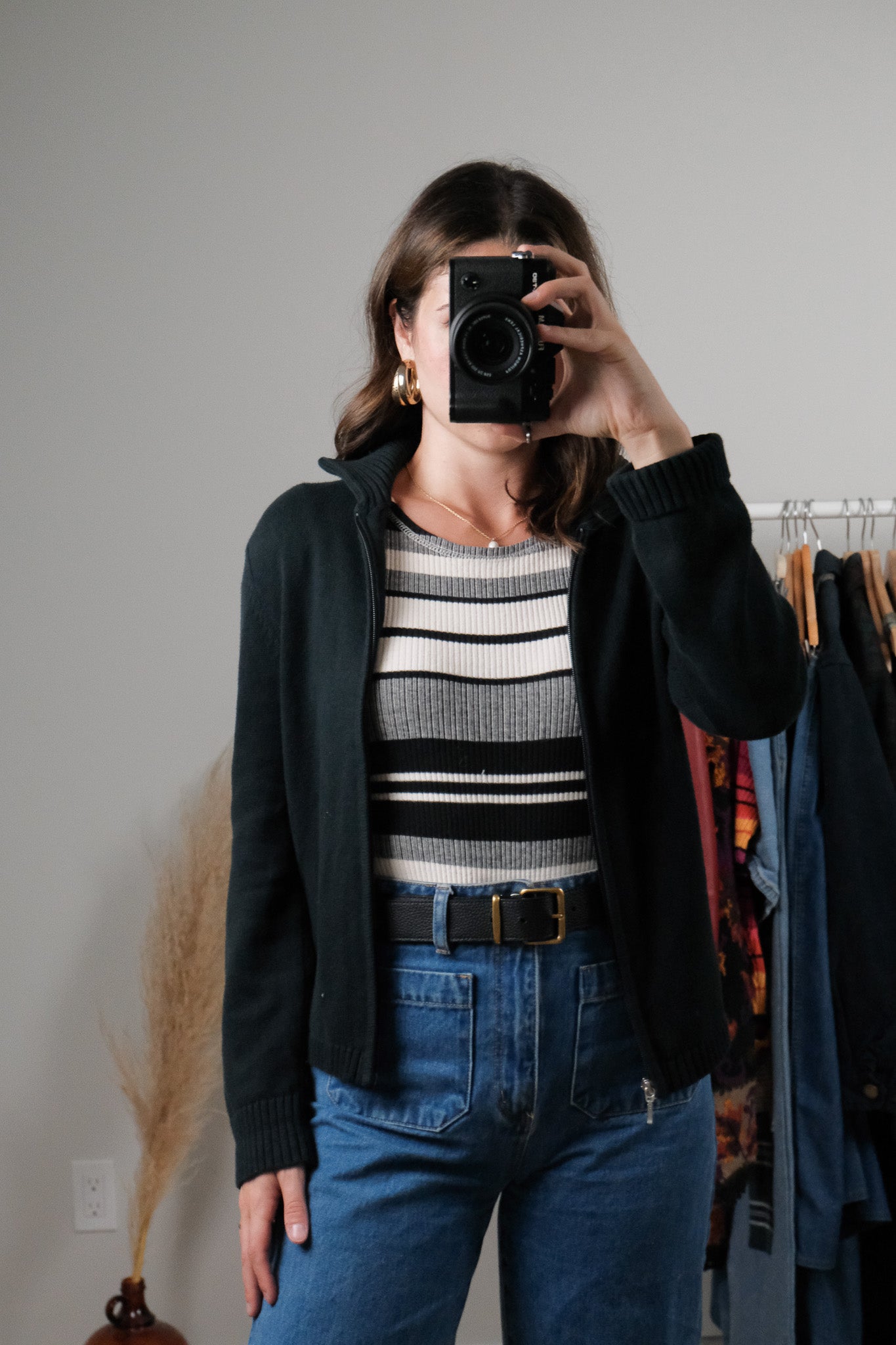 Vintage x Cotton Zip Up Cardigan (XS/S)