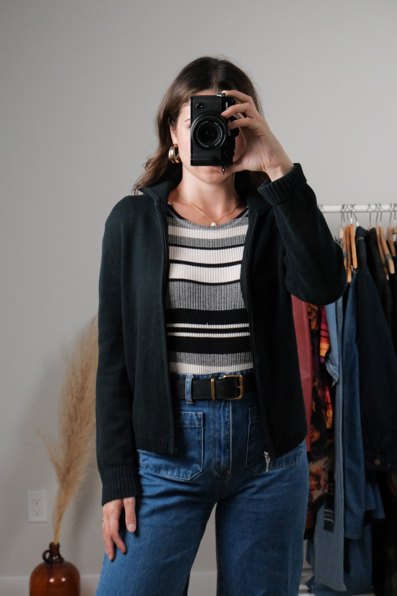 Vintage x Cotton Zip Up Cardigan (XS/S)