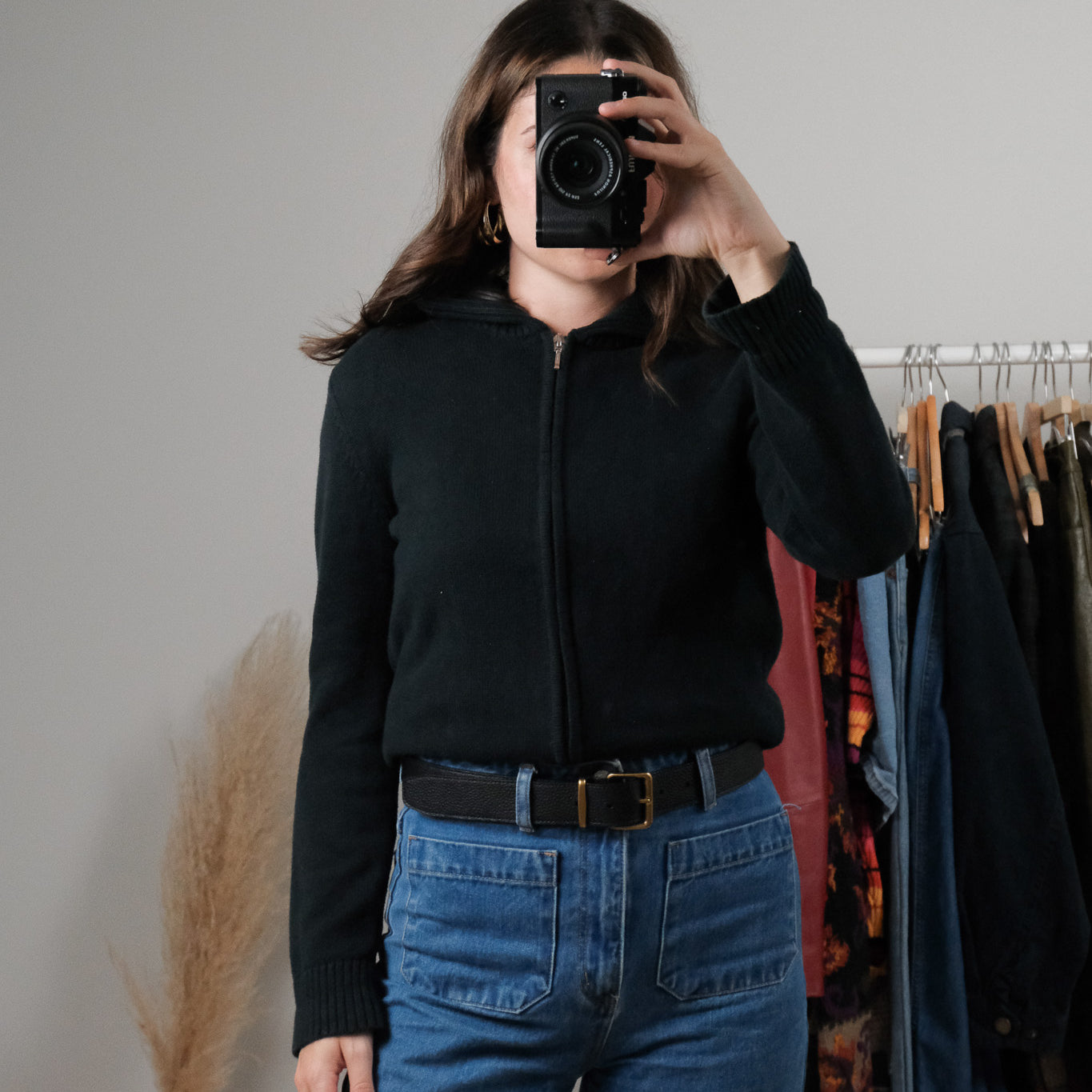 Vintage x Cotton Zip Up Cardigan (XS/S)
