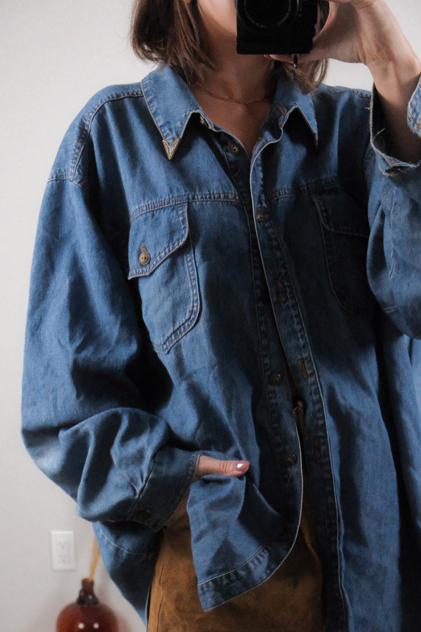 Vintage x Denim Wester Style Button Down (XXXL)
