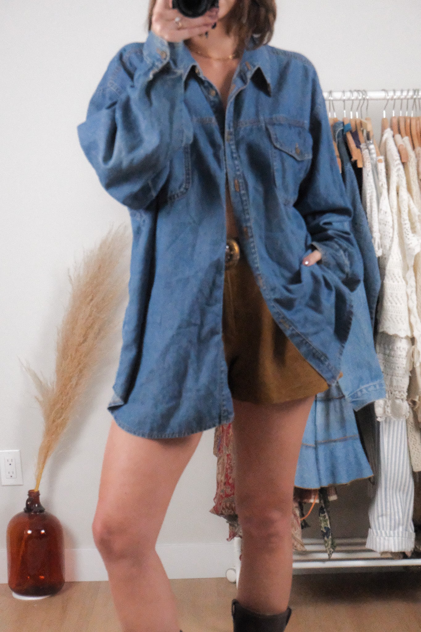 Vintage x Denim Wester Style Button Down (XXXL)