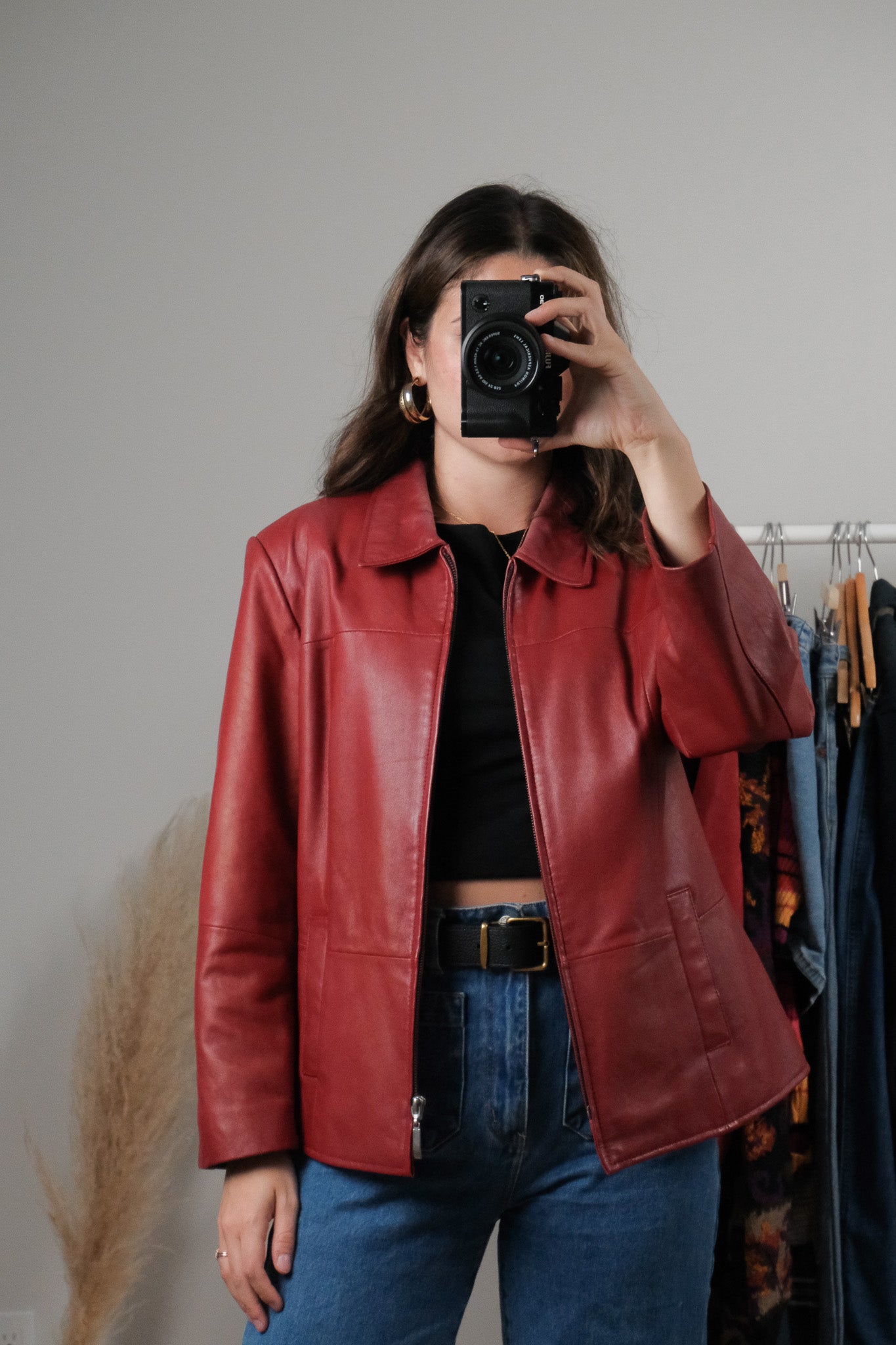 Vintage x Collared Leather Jacket (2-8)
