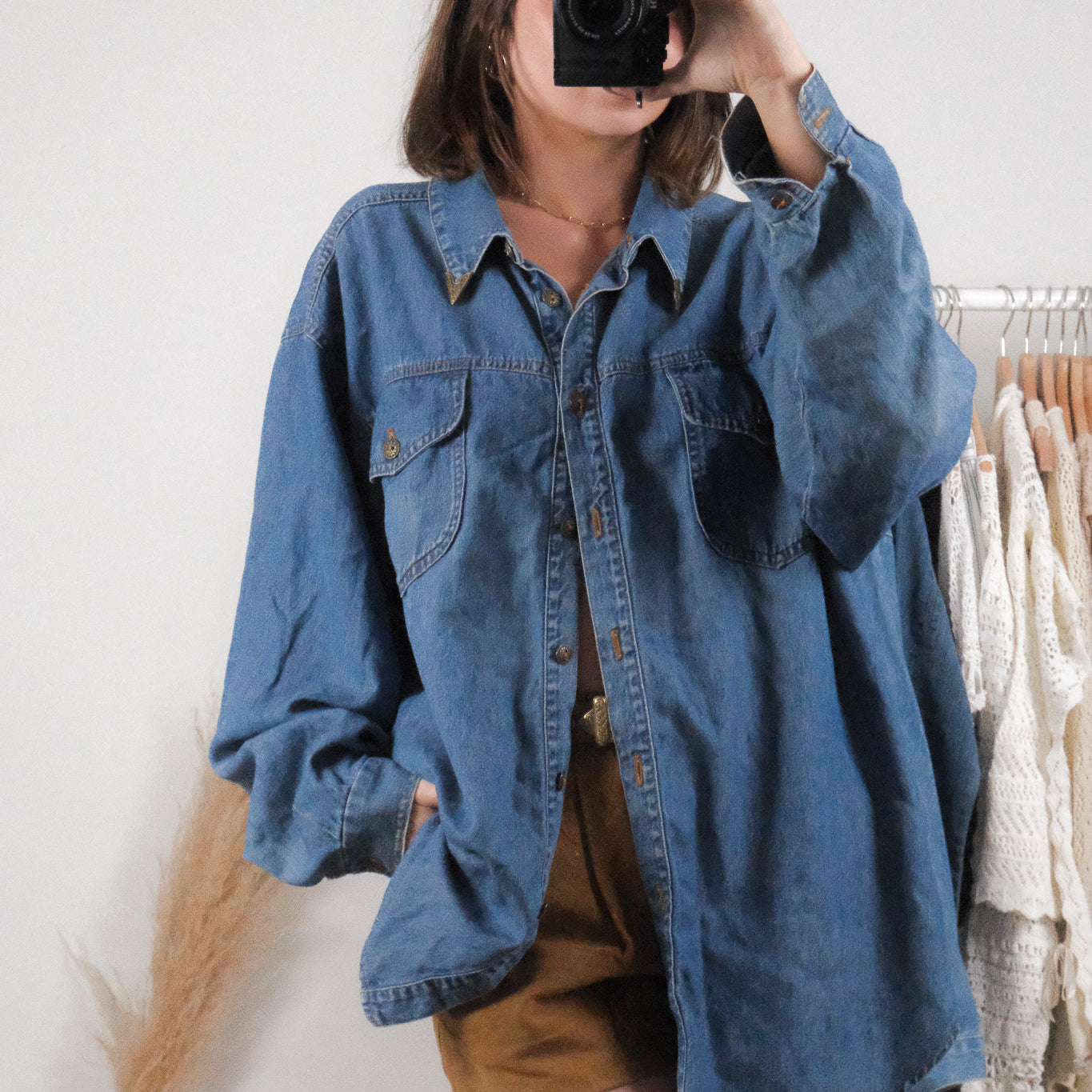 Vintage x Denim Wester Style Button Down (XXXL)