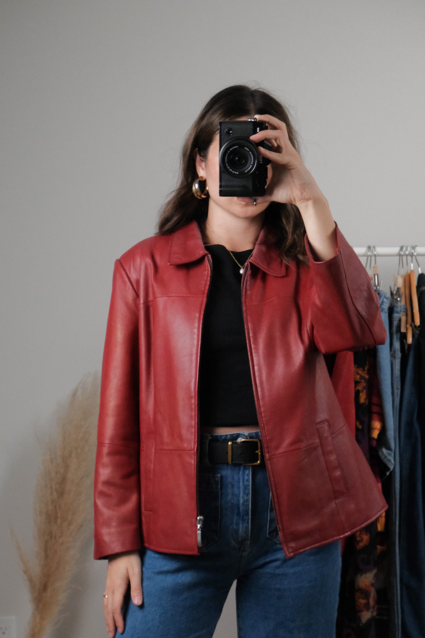 Vintage x Collared Leather Jacket (2-8)