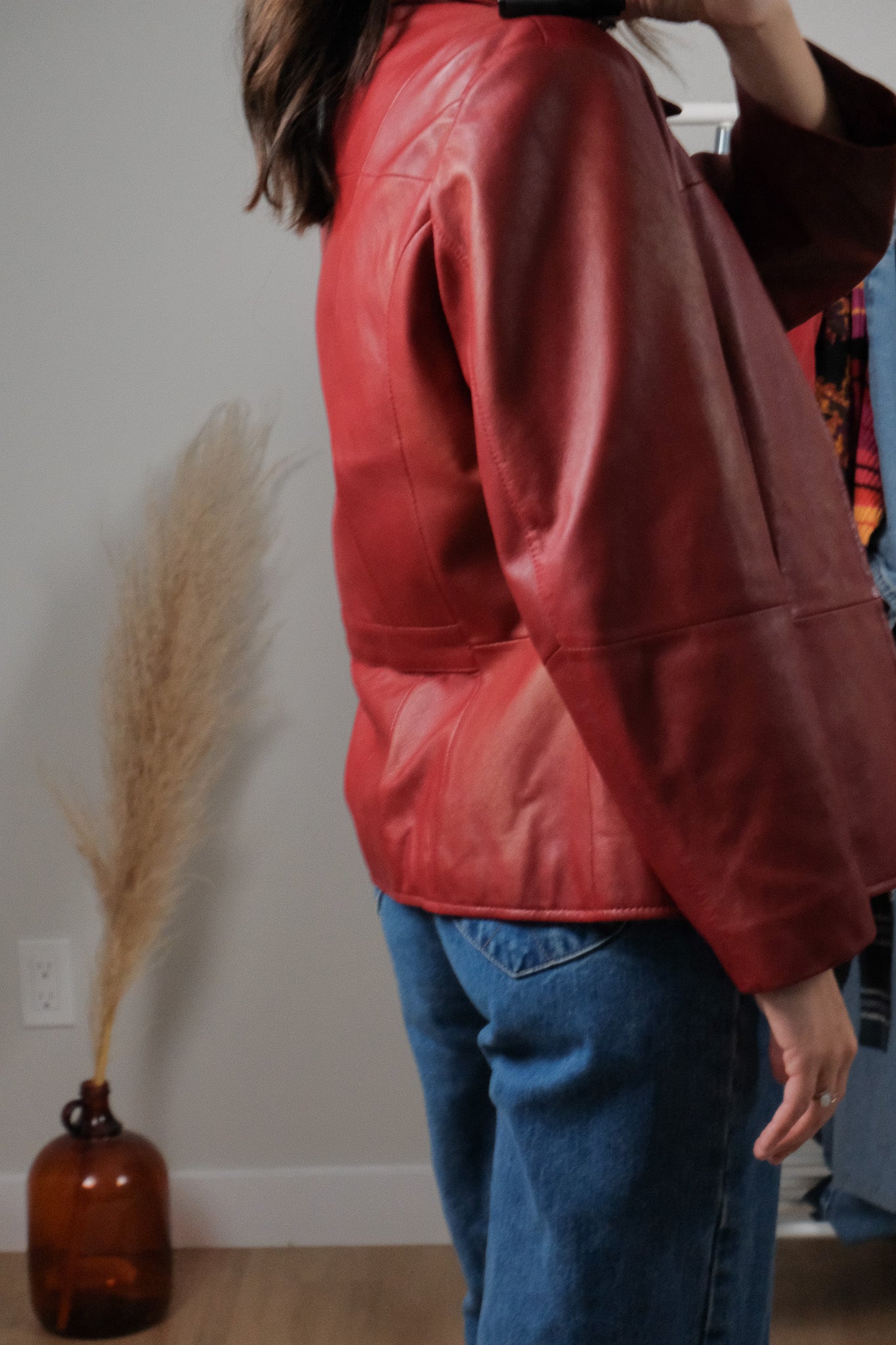 Vintage x Collared Leather Jacket (2-8)
