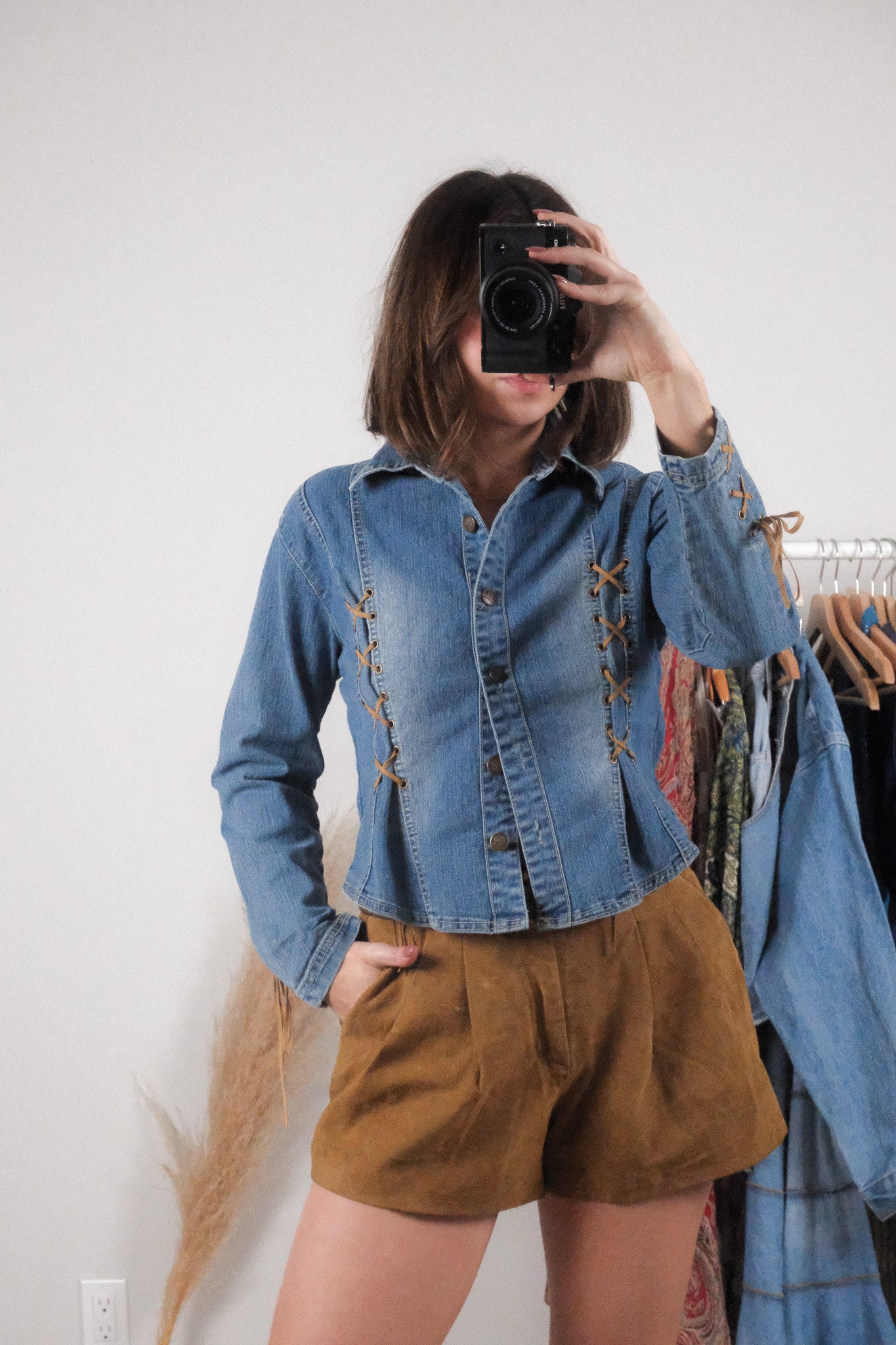 Vintage x Denim Tie Up Jacket (M)