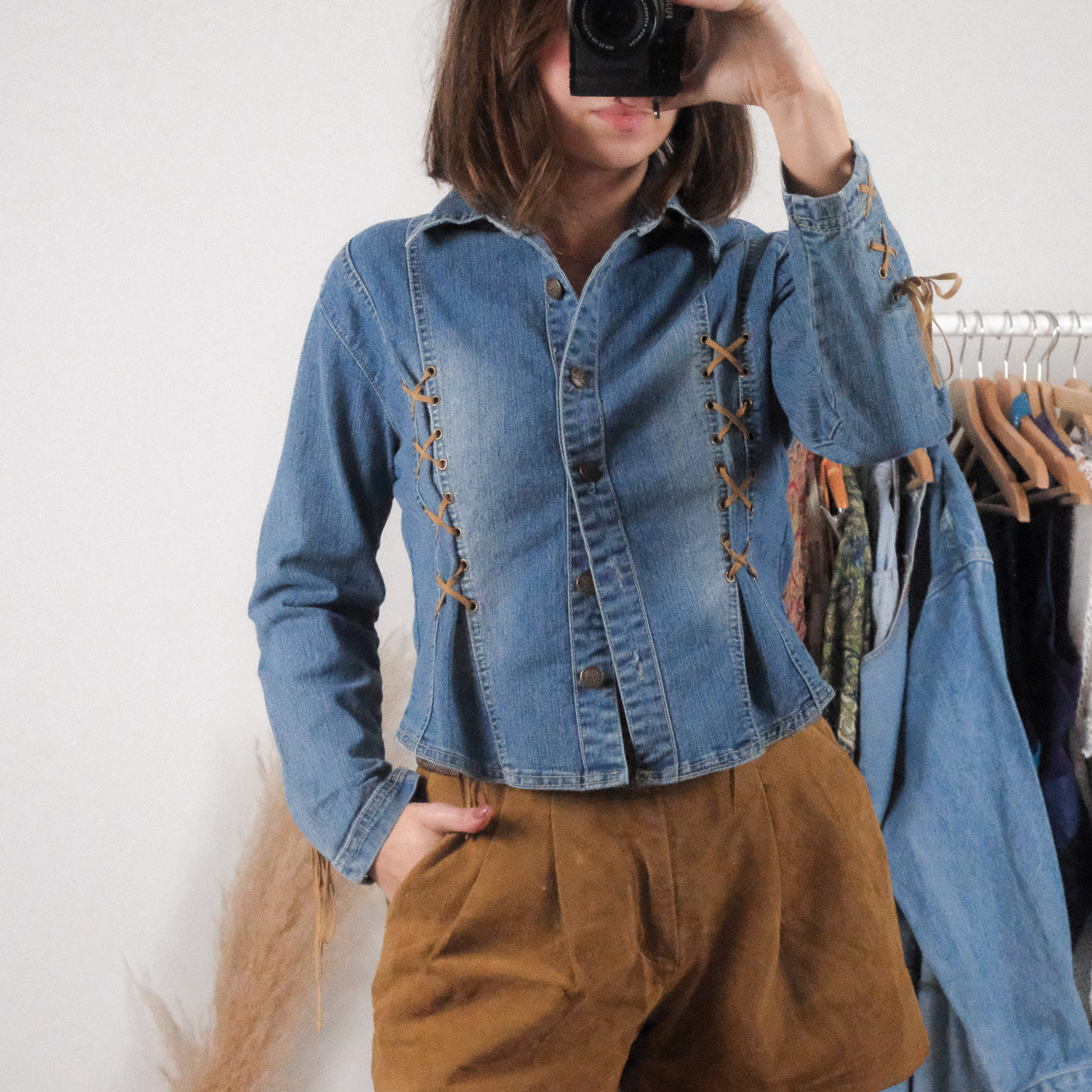 Vintage x Denim Tie Up Jacket (M)