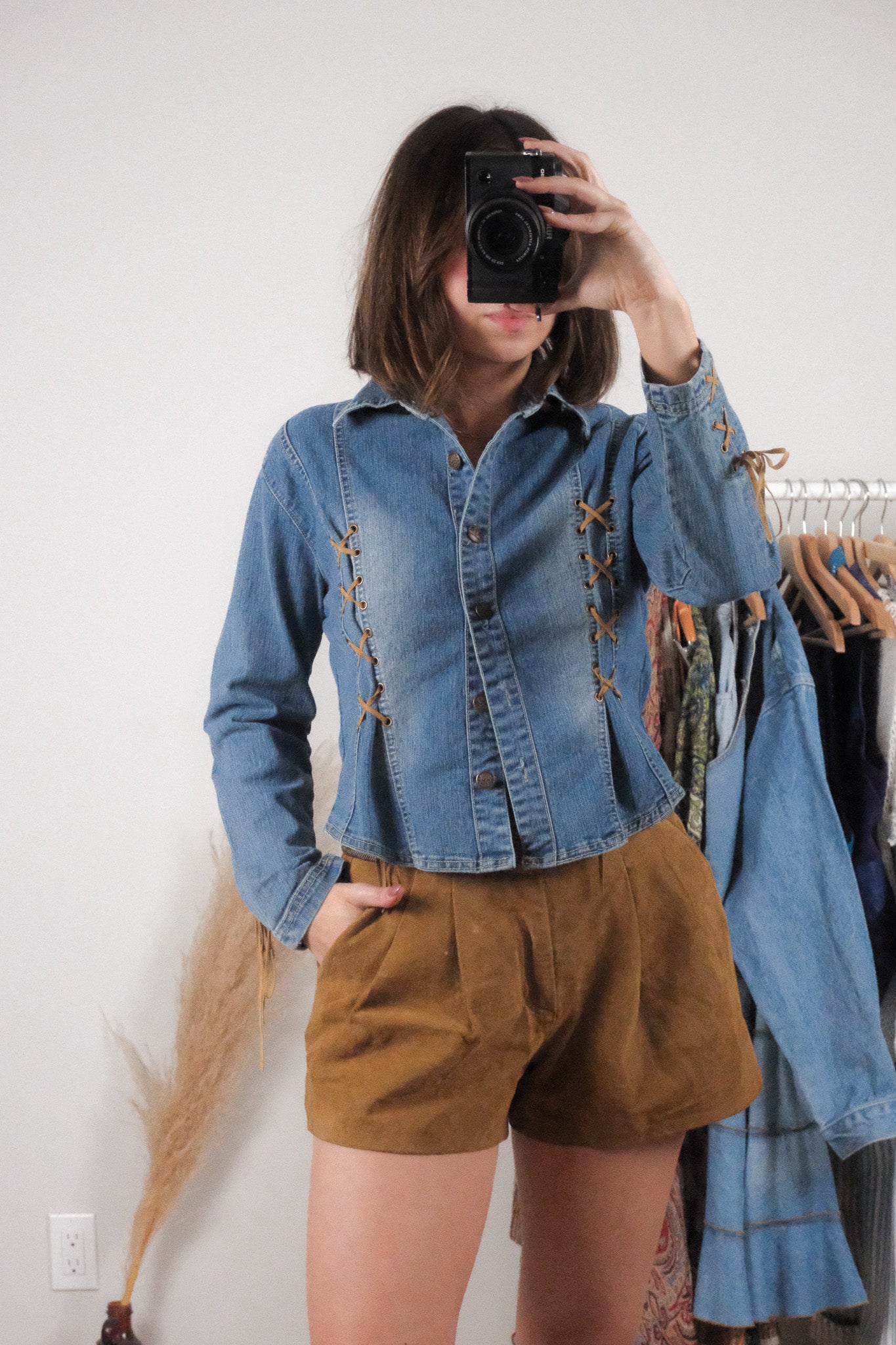 Vintage x Denim Tie Up Jacket (M)
