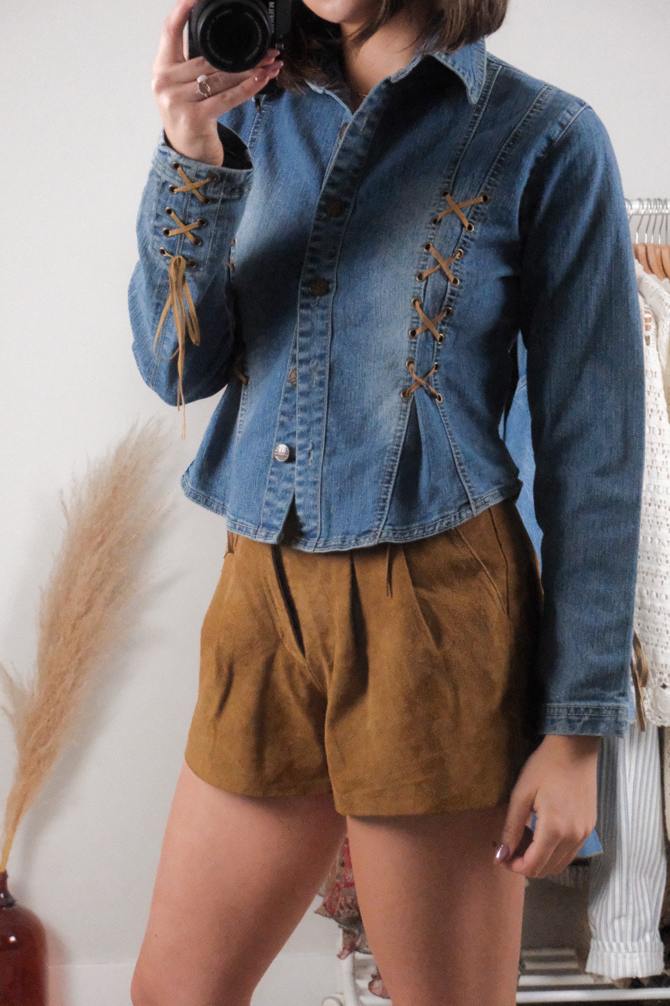 Vintage x Denim Tie Up Jacket (M)