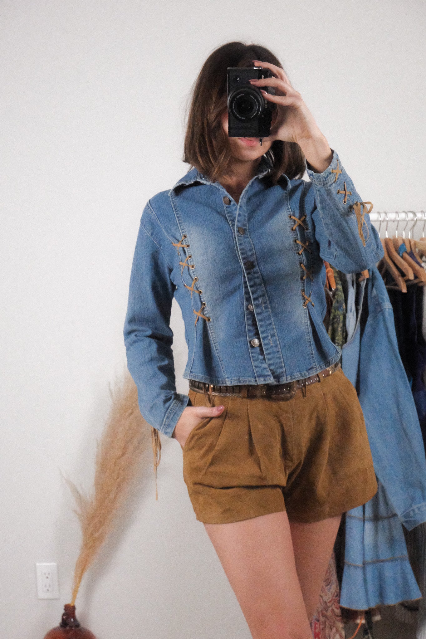 Vintage x Denim Tie Up Jacket (M)