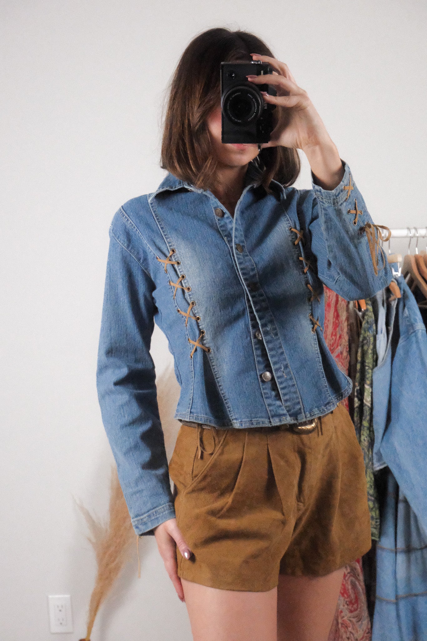 Vintage x Denim Tie Up Jacket (M)