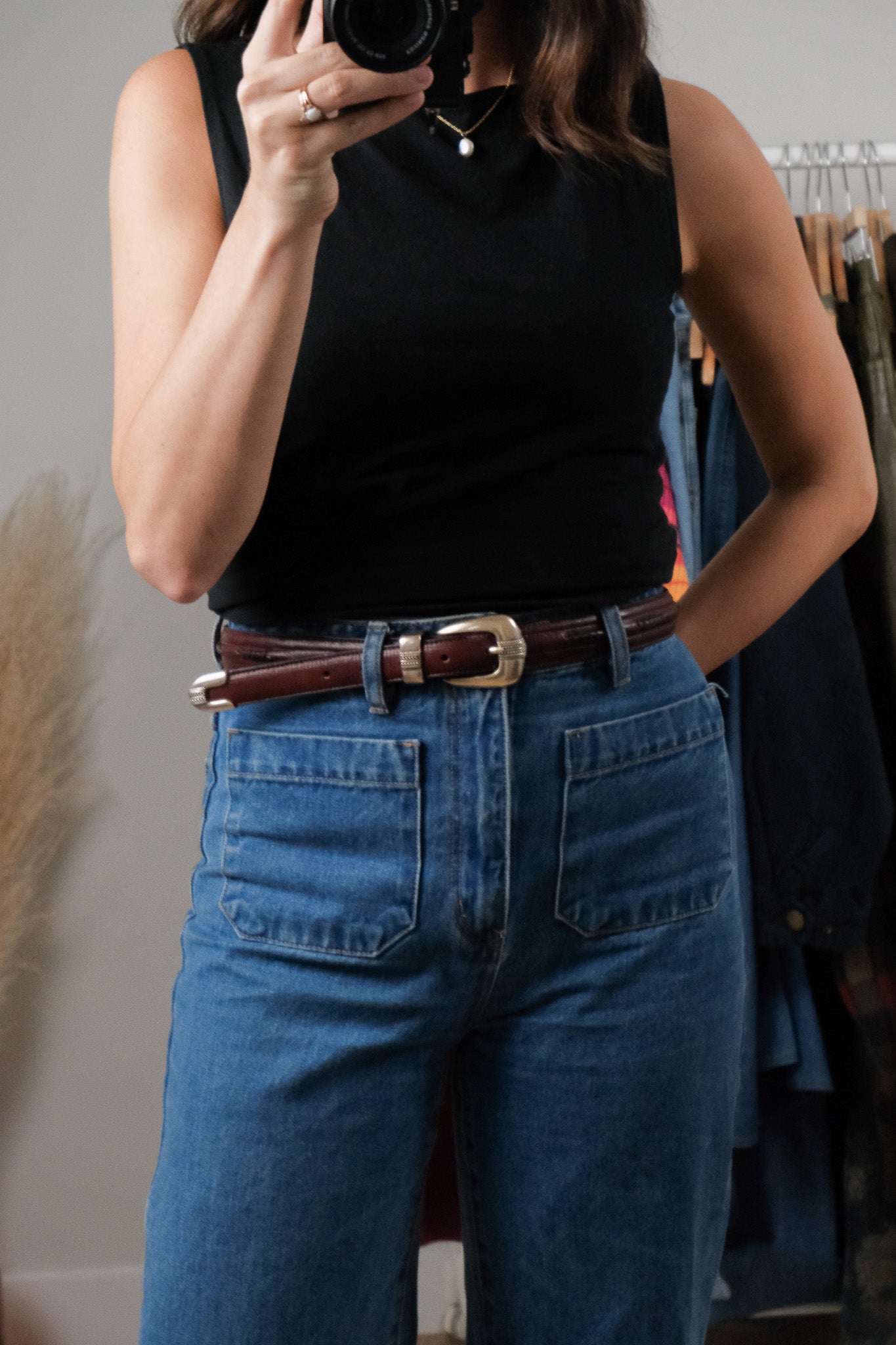 Vintage x Leather Belt (M/L)