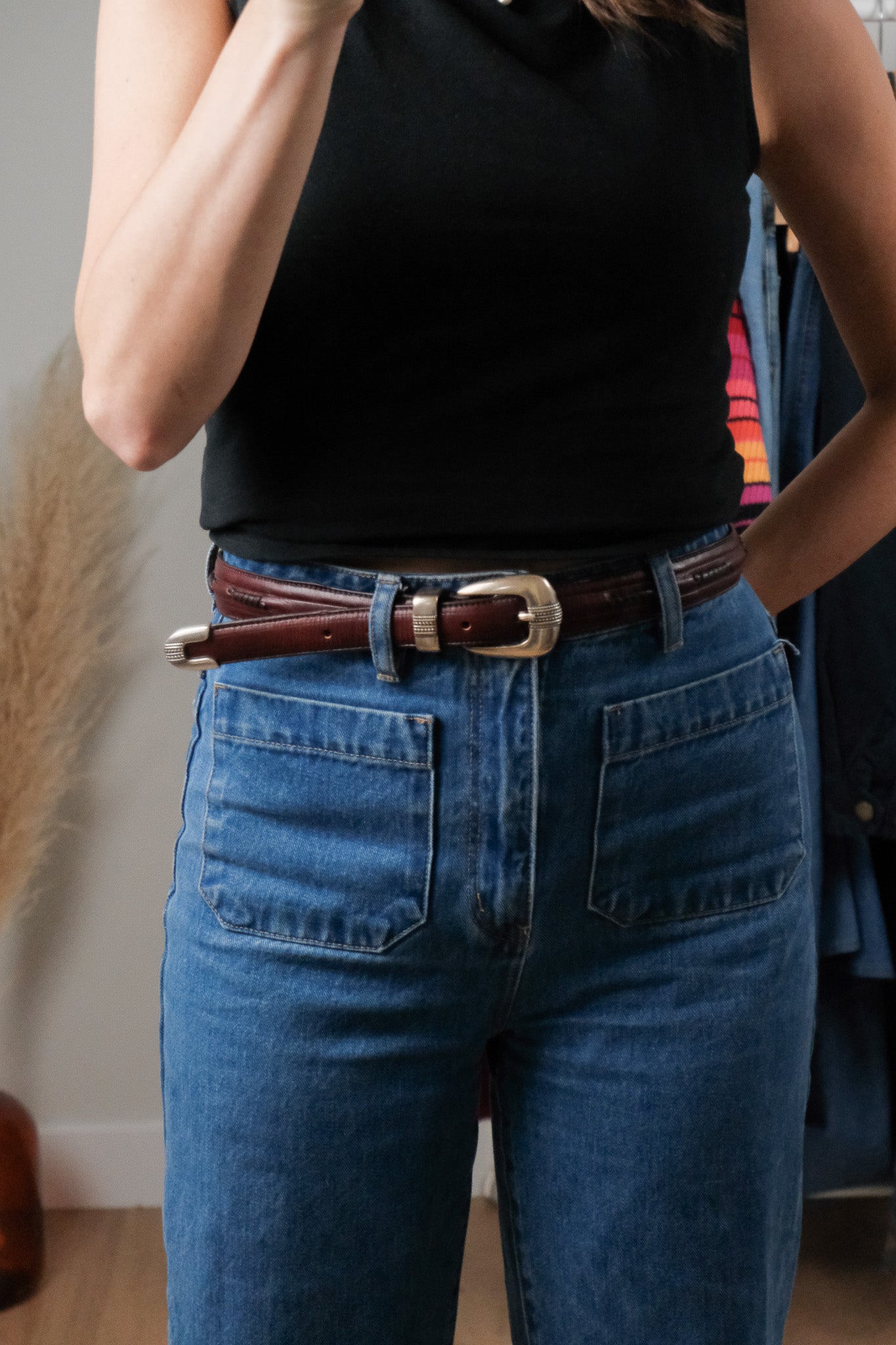 Vintage x Leather Belt (M/L)