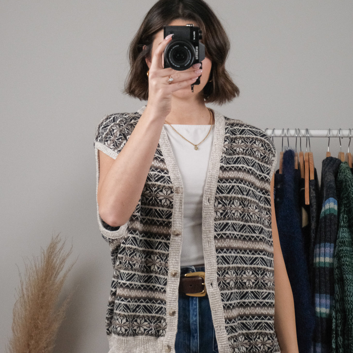 Made in USA x Vintage x Patterned Vest (L/XL)