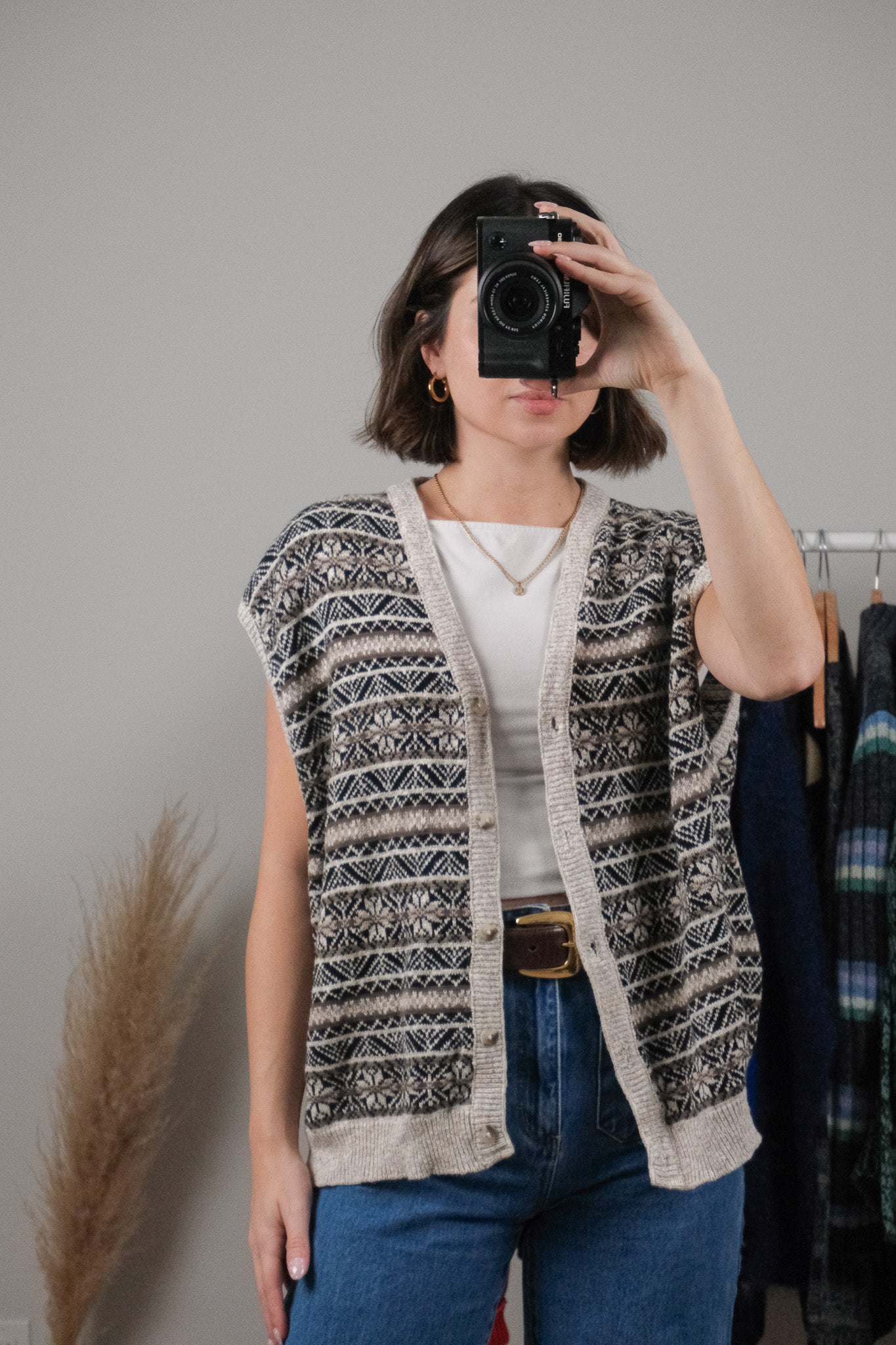 Made in USA x Vintage x Patterned Vest (L/XL)