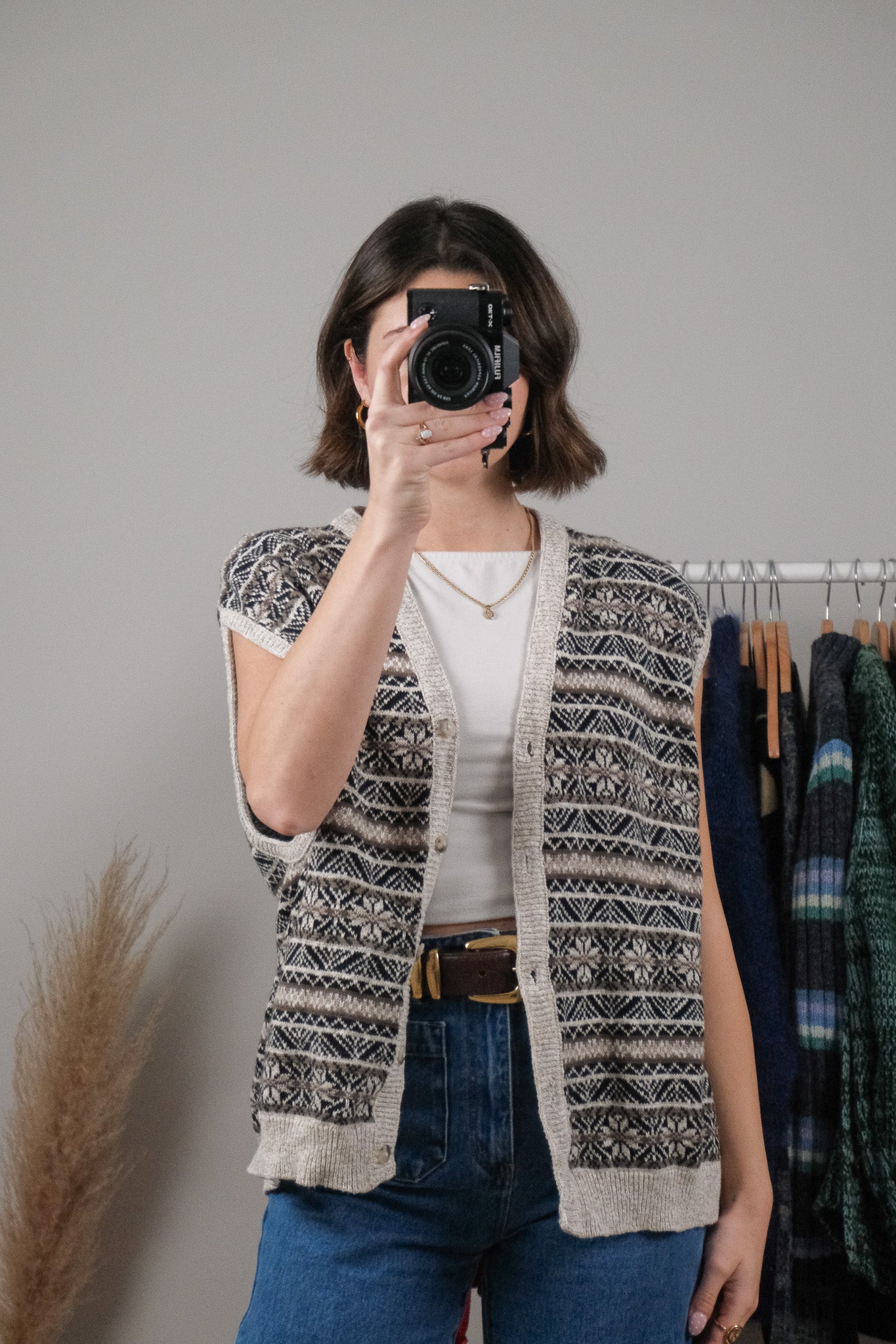 Made in USA x Vintage x Patterned Vest (L/XL)