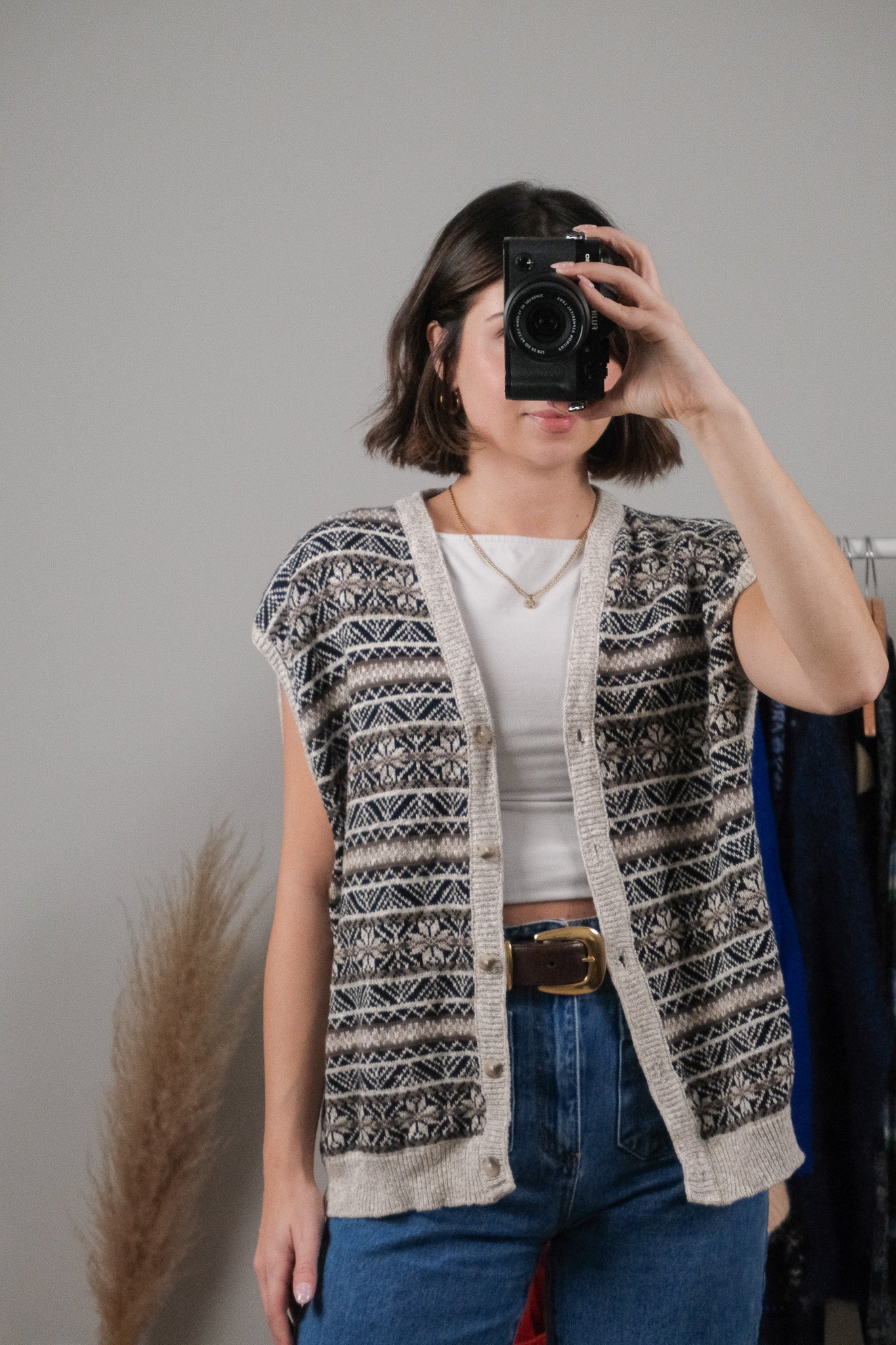 Made in USA x Vintage x Patterned Vest (L/XL)