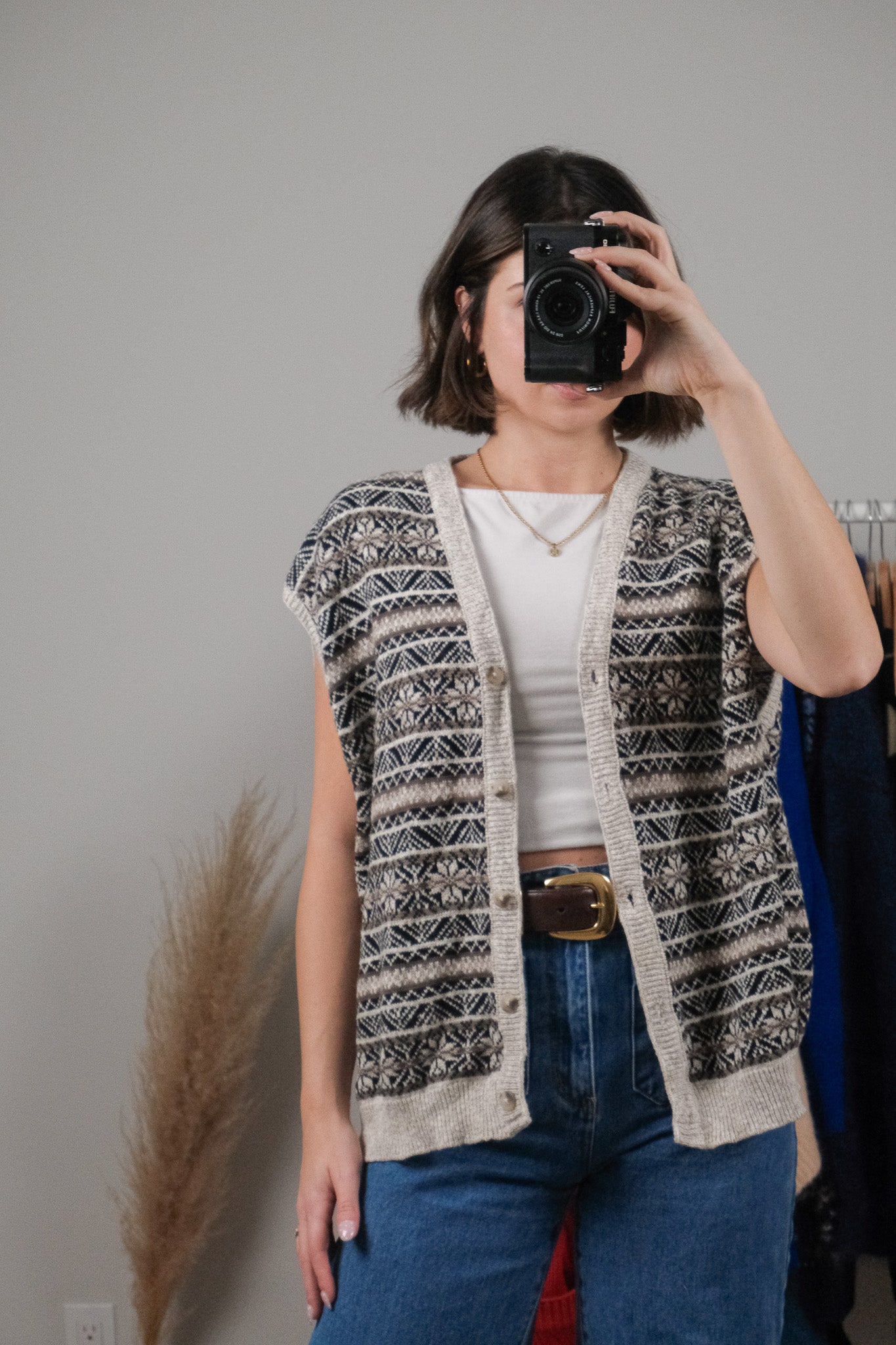 Made in USA x Vintage x Patterned Vest (L/XL)