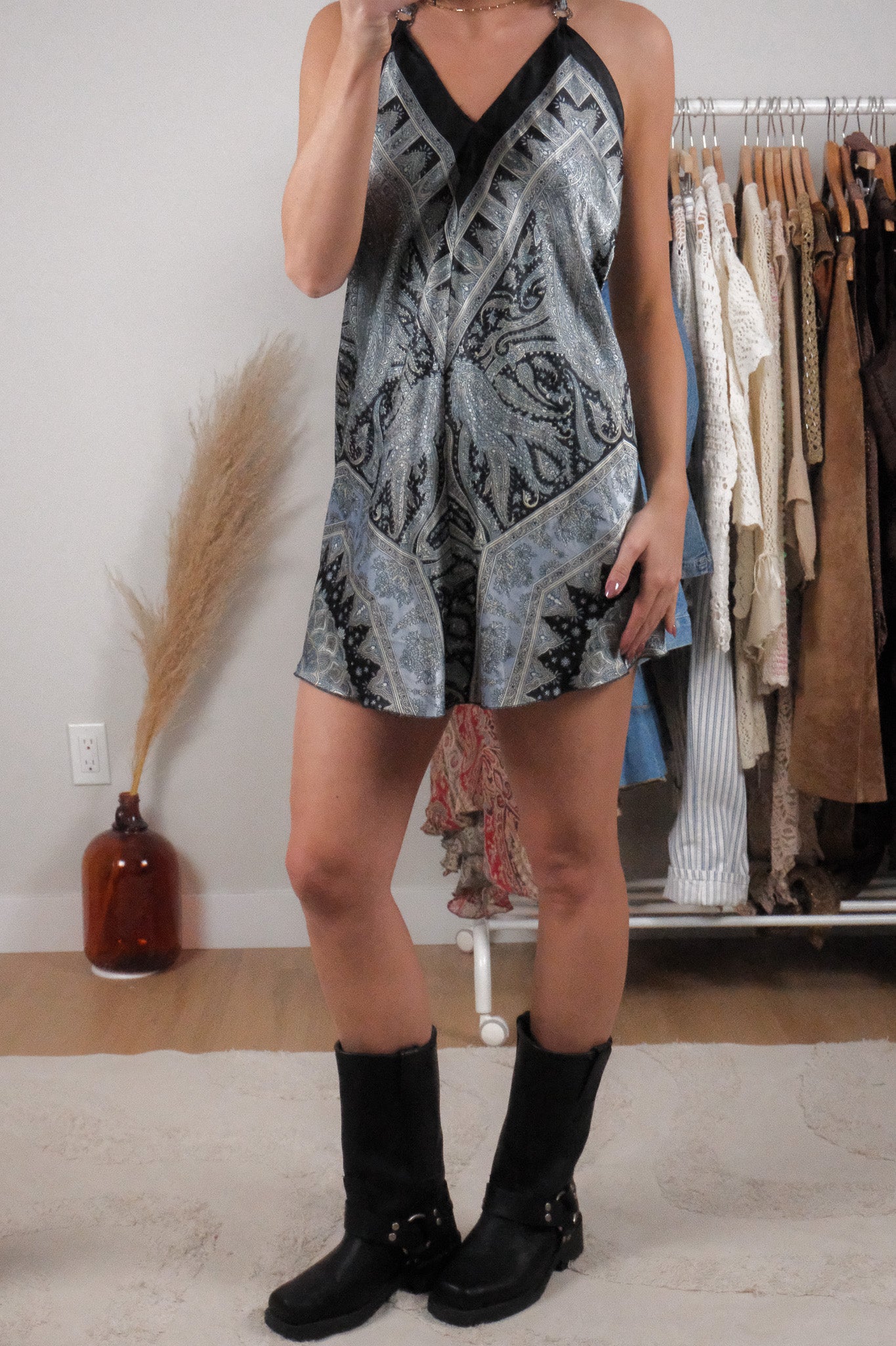 Vintage x Bandana Dress Halter Dress (M)