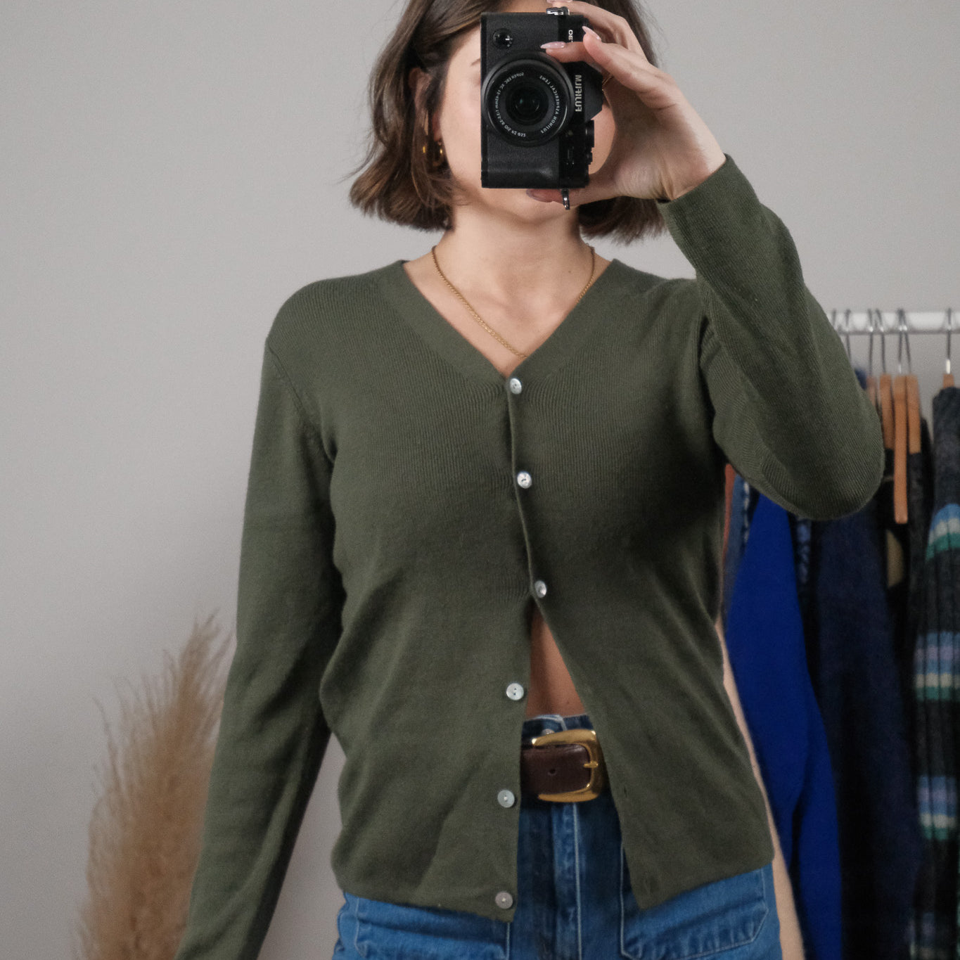 Vintage x Wool Blend Cardigan (S/M)
