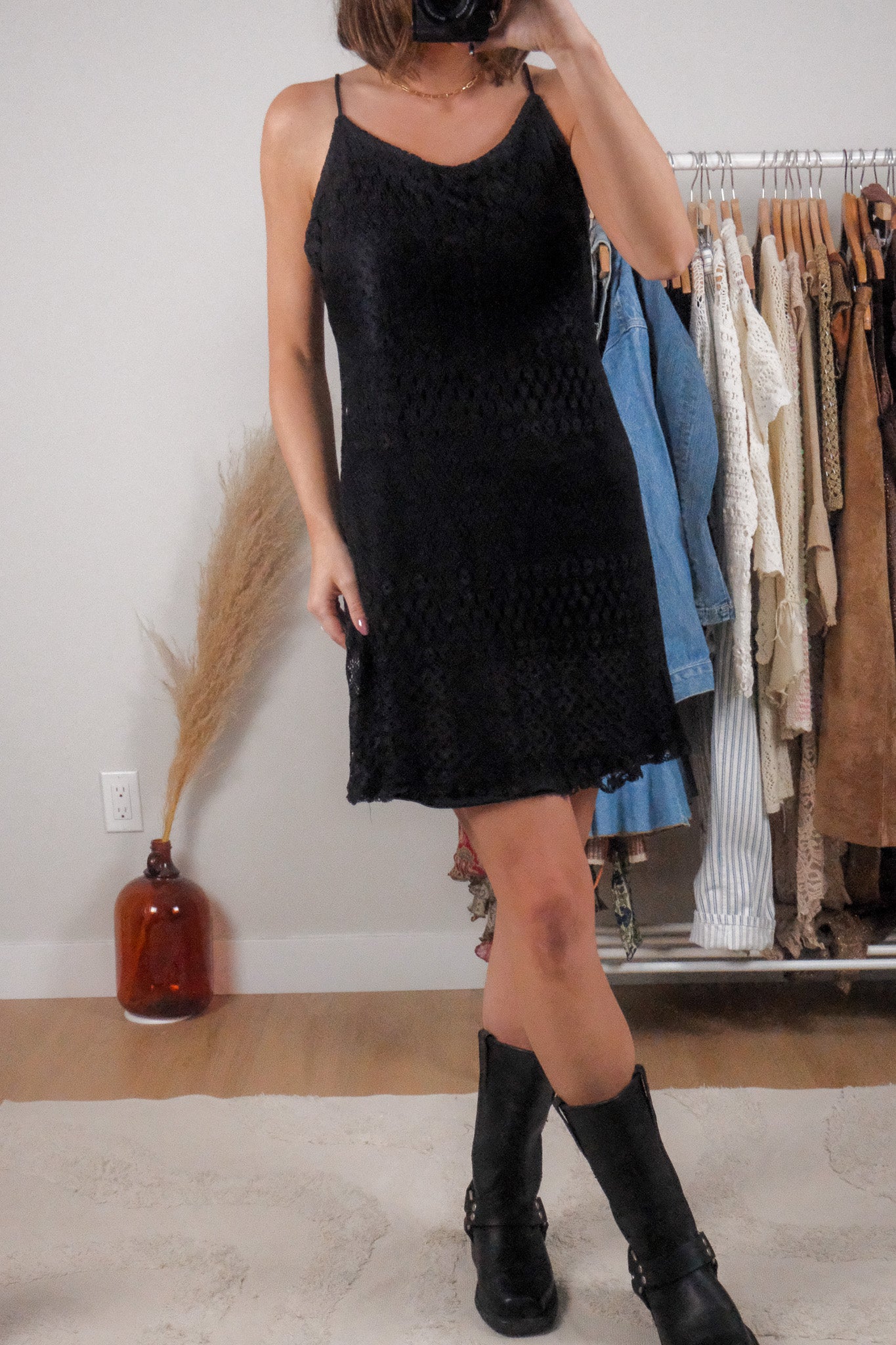 Made in Canada x Vintage x Crochet Dress (8/10)