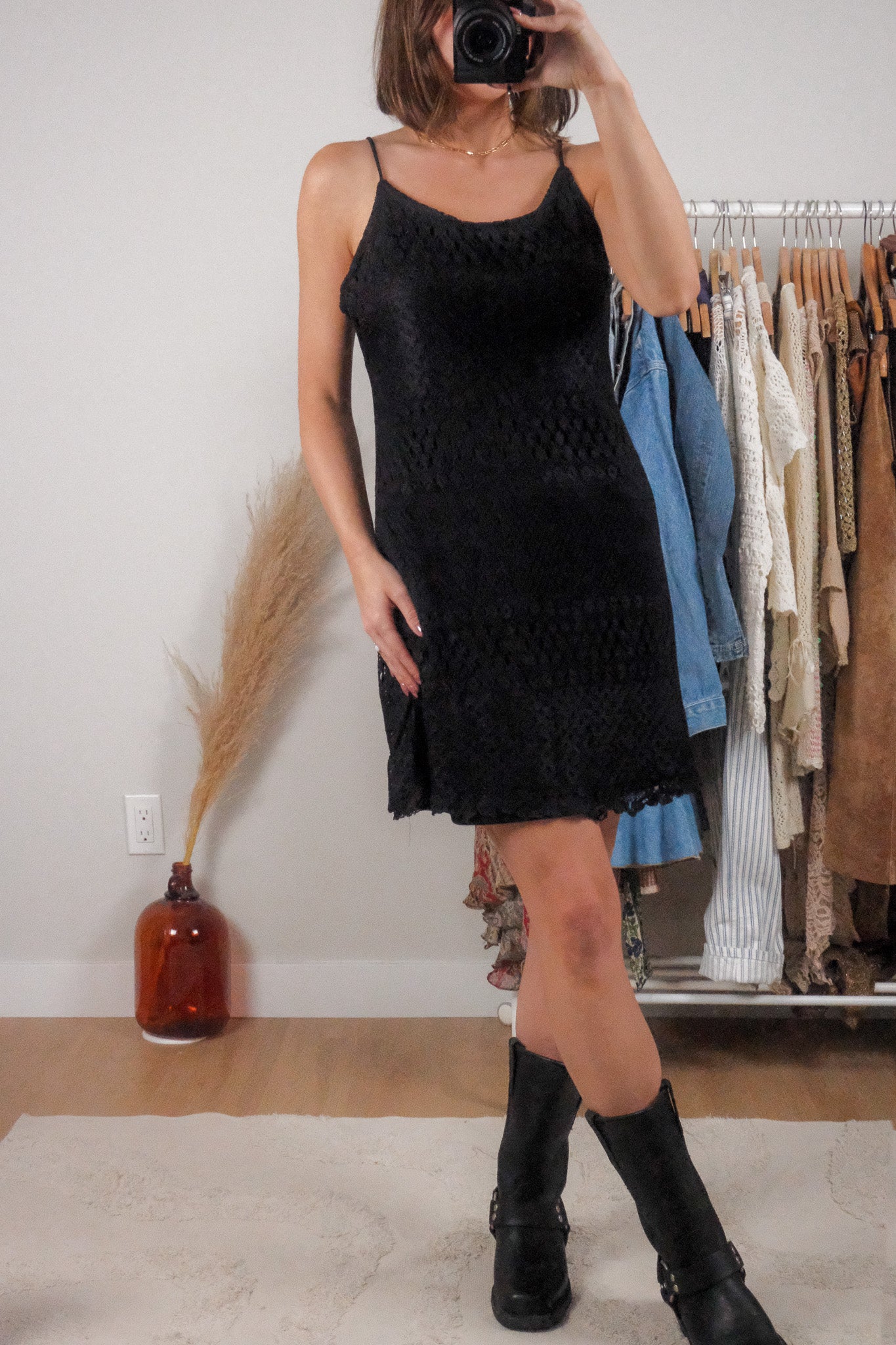 Made in Canada x Vintage x Crochet Dress (8/10)