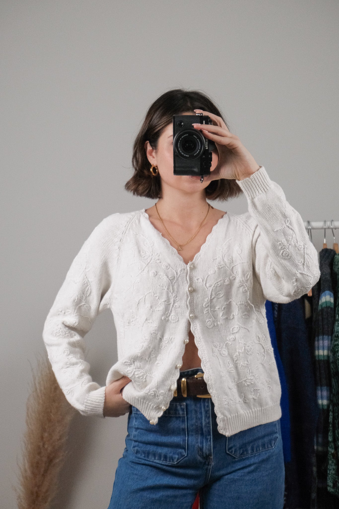Vintage x Embroidered Cardigan (S/M)