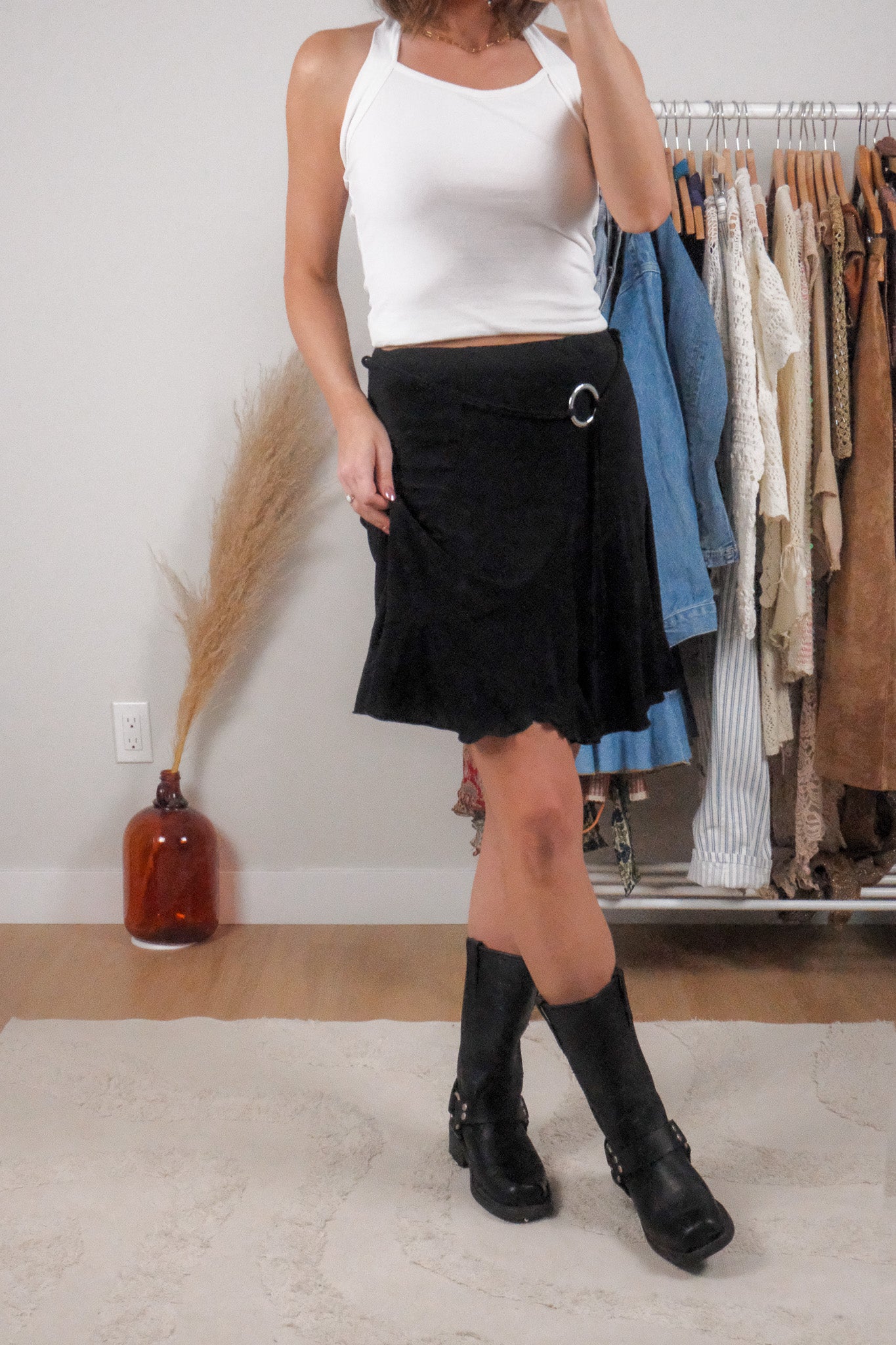 Made in Canada x Vintage x Belted Skirt (S/M)