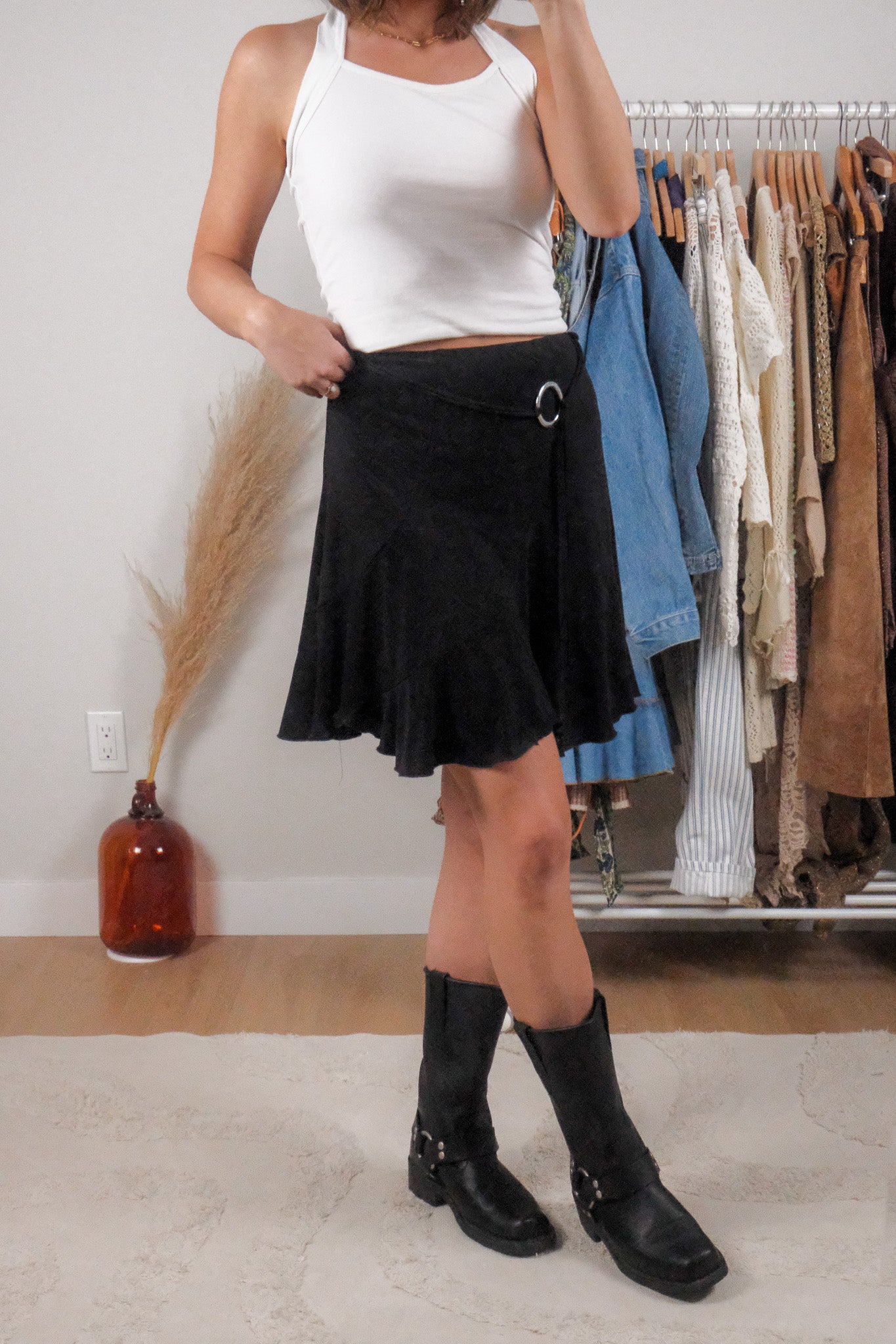 Made in Canada x Vintage x Belted Skirt (S/M)